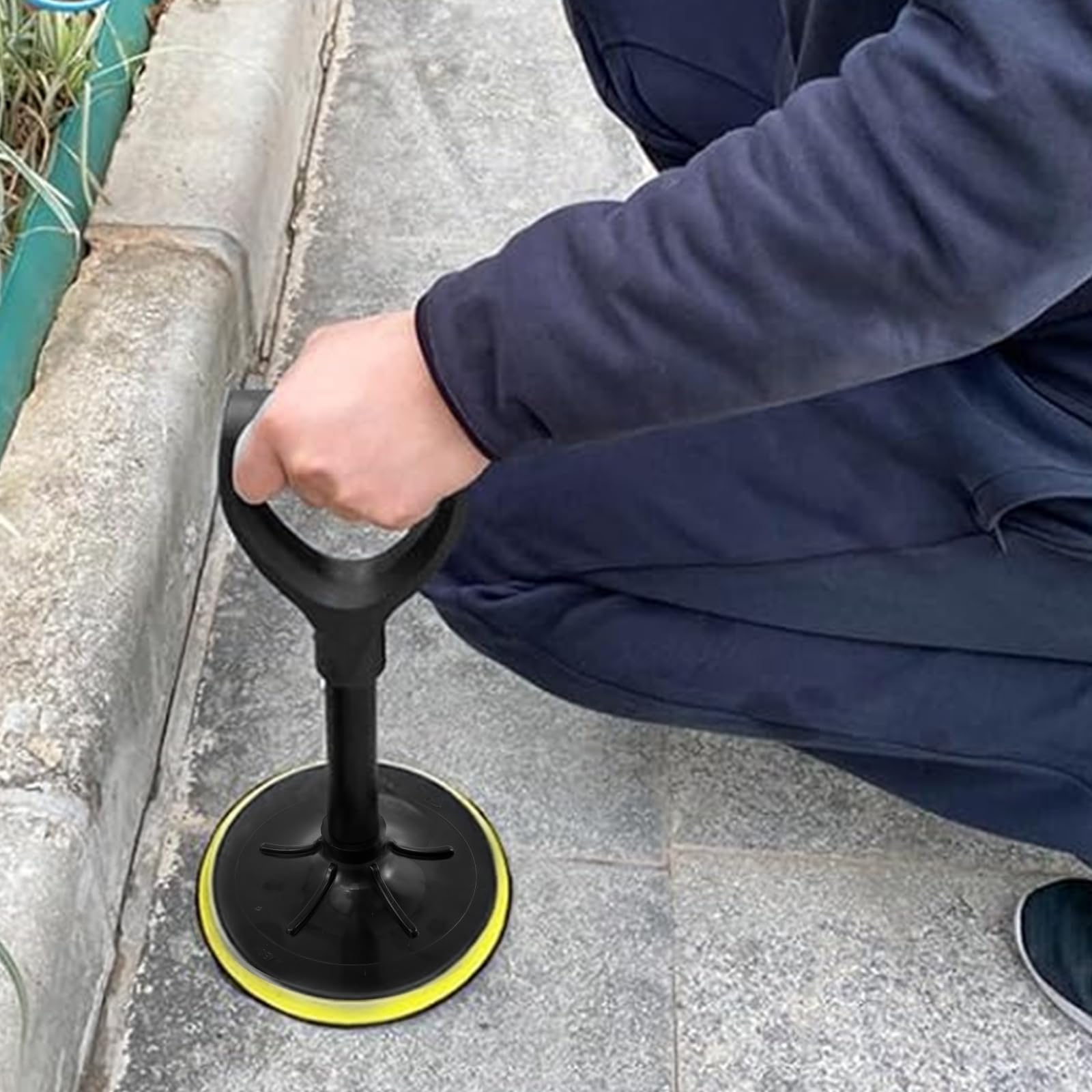 Strumento di aiuto alla mobilità per anziani, 43,9 - 54,9 cm, regolabile in altezza, dispositivo di aiuto mobile per anziani, supporto stabile portatile per aiutare gli anziani ad alzarsi dal