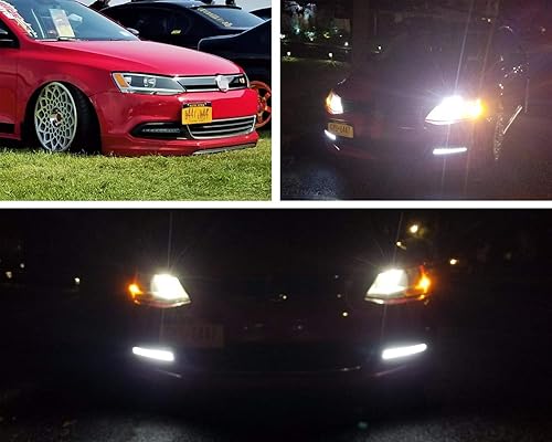 Miniatura 5 de iJDMTOY OEM Fit, luces de circulación diurna, xenón con 9 luces ledes blancas, alta potencia, para Volkswagen Jetta 2011-2014