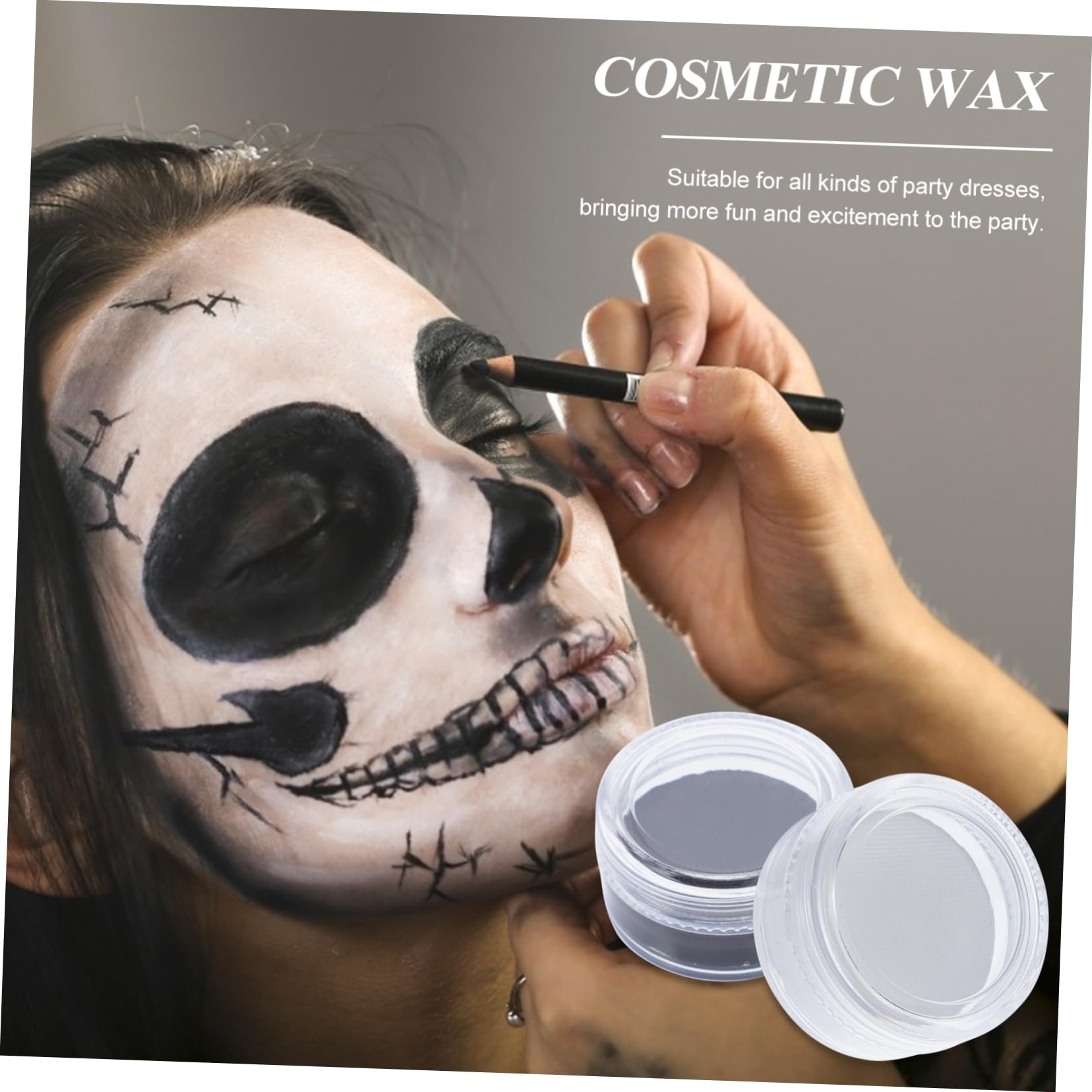 Beavorty 8piezas Facial De Halloween De Maquillaje Especiales Cera Facial Mate Para Cosplay y De Aplicar y Limpiar