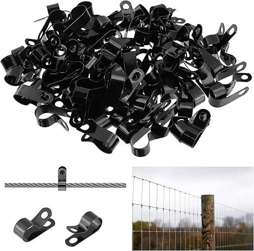 Miniatura 14 de Antrader Abrazadera de cable tipo R, clips organizadores de cables de nailon blanco para 3/8 pulgadas de diámetro, paquete de 200 unidades con