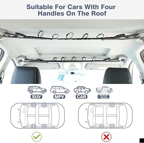 Miniatura 7 de Paquete de 2 soportes para caña de pescar para automóvil, soporte de caña de pescar para automóvil, capacidad de 5 cañas, ajustable de 30 a 54