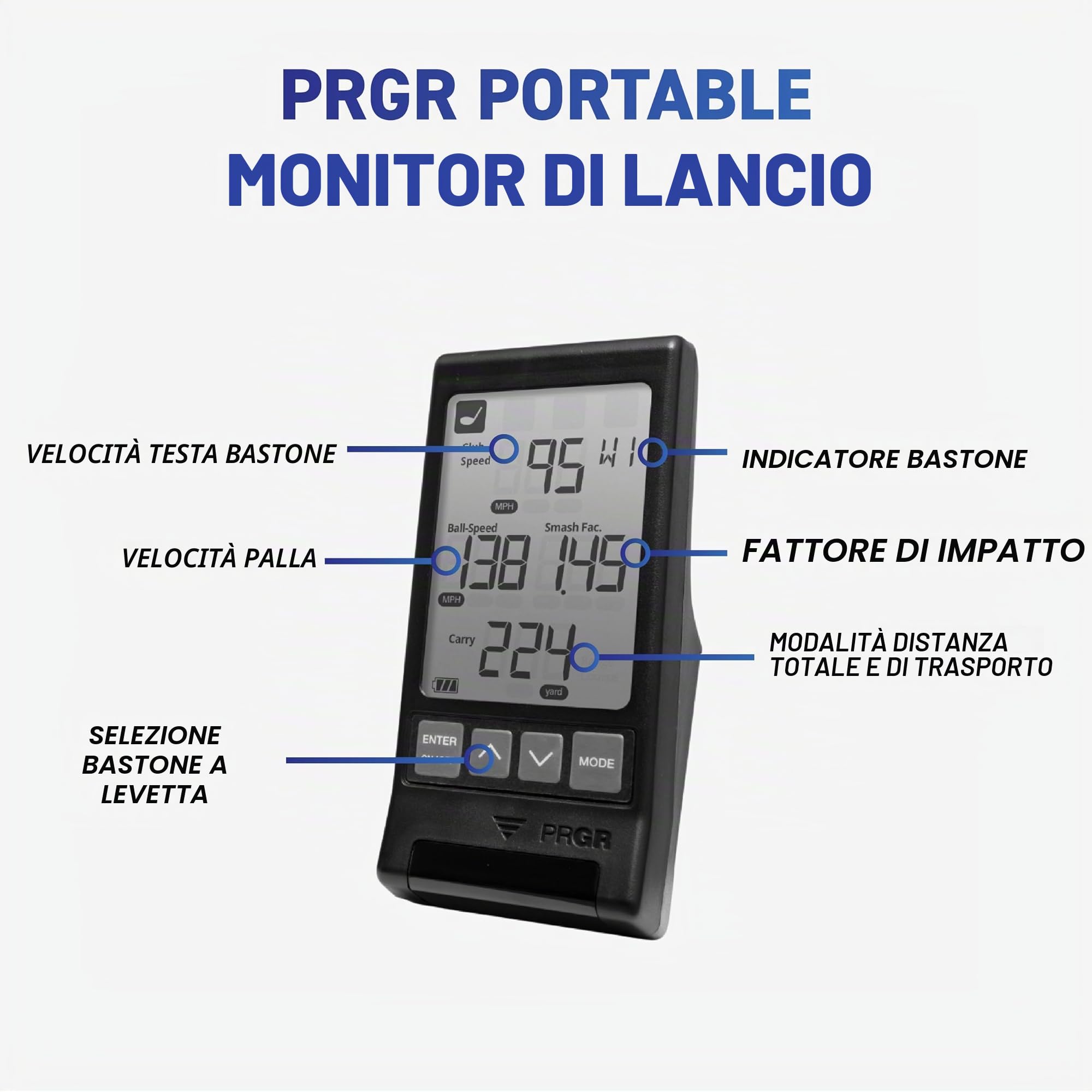 PRGR Monitor portatile per il lancio del golf