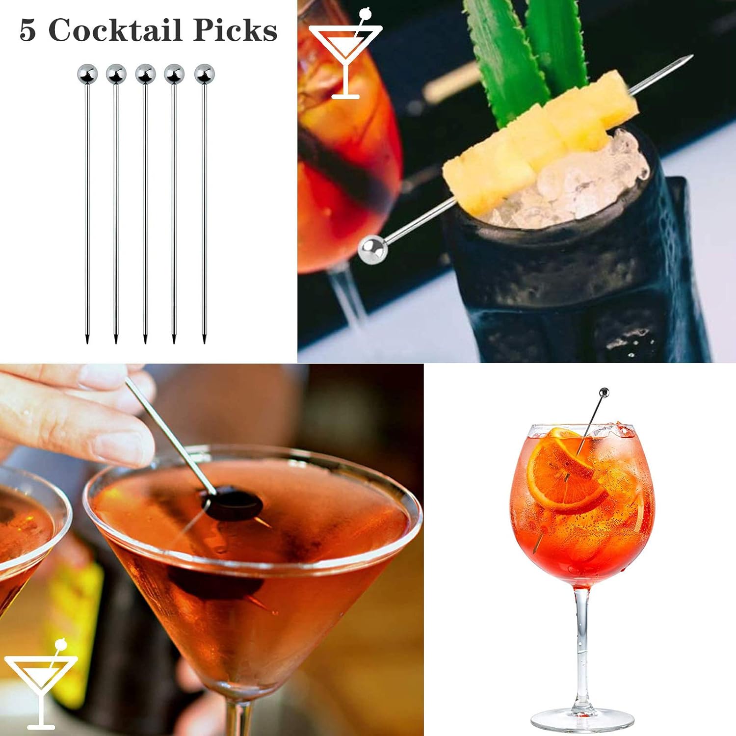 stusgo Cocktail Making Sets,15 Pcs Drink Mixer Set with Bamboo Stand, Martini Kit Perfect Home Bartender Mixing Kit, 24 Oz Bar Tools Professional Bar and Home Drink Barware Tools: Kitchen & Dining