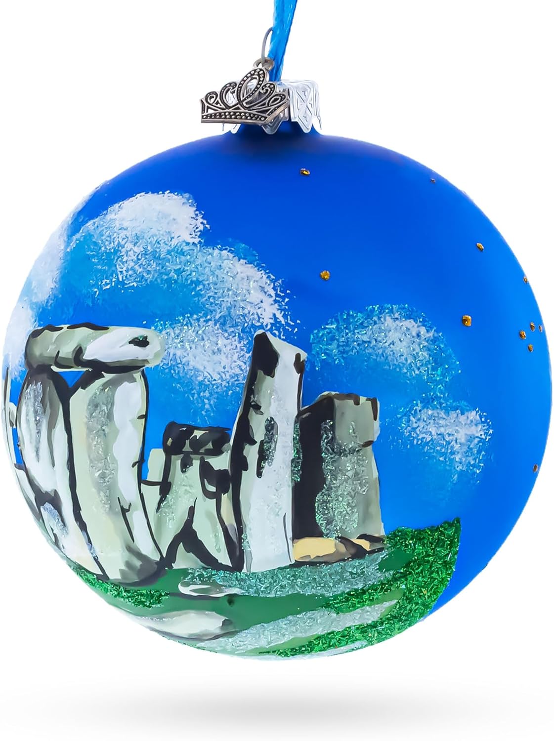 Stonehenge, United Kingdom Glass Ball Christmas Ornament 4 Inches