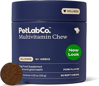 PetLab Co. 22-in-1 Dog Multivitamin Chewables - Boosts Immunity, Skin, Coat, Joints & Vitality with Vitamins A, E, D, B12 - Pork Flavor