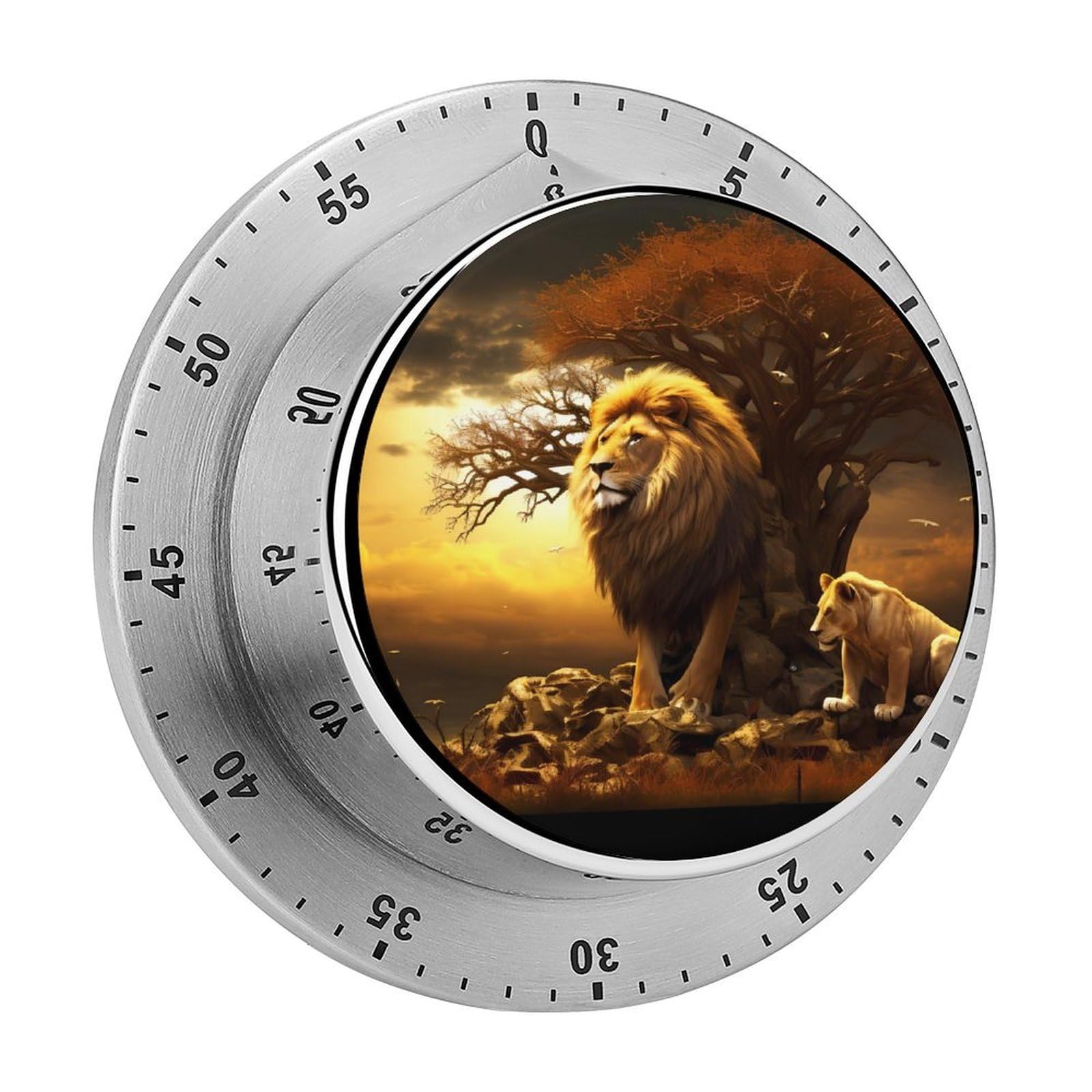 King Lion Pattern Mechanical Rotary Timer, Used for Daily Timing