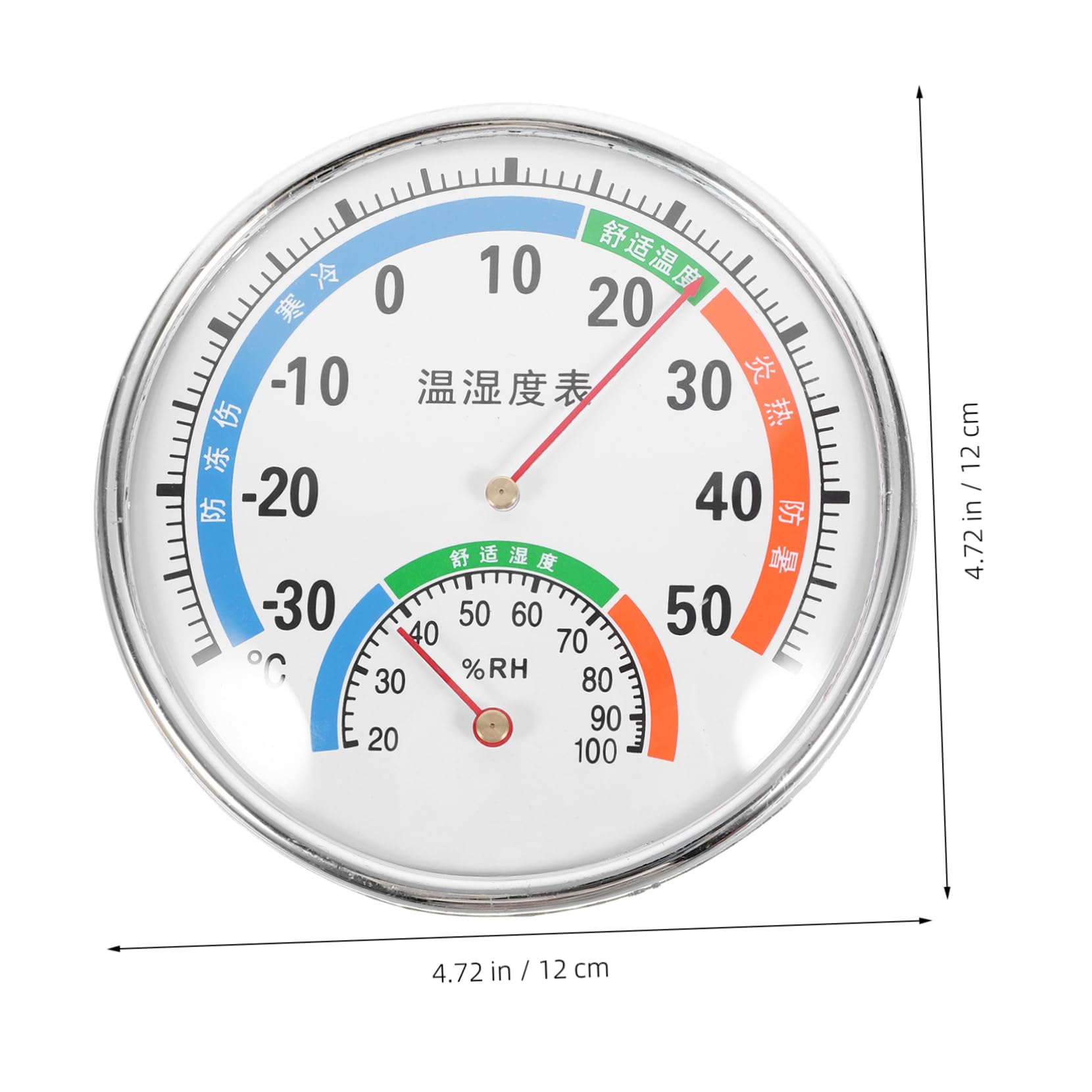 Sosoport Reptile Tank Thermohygrometer Temp Humidity Monitor Easy to Read Gauge Dual Scale