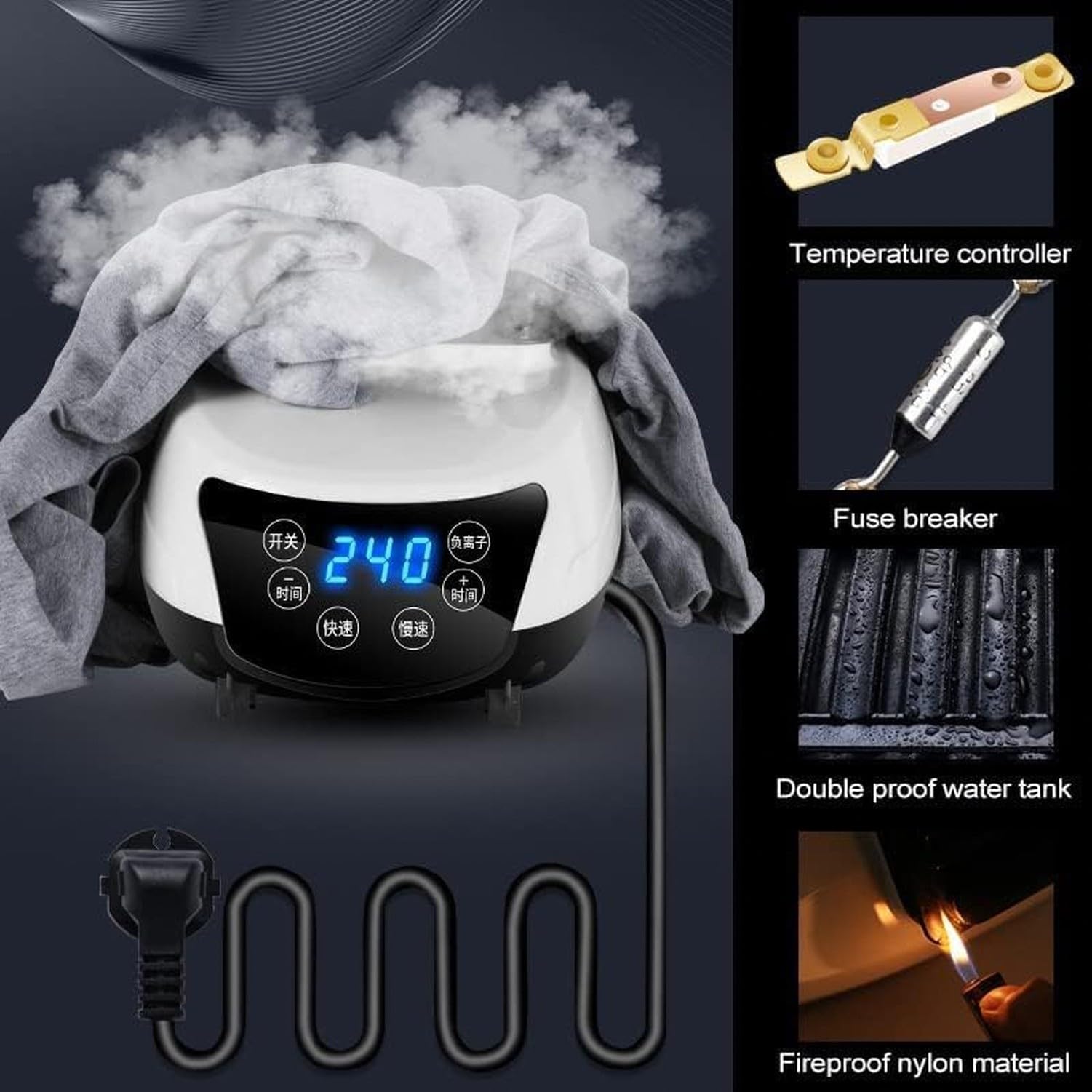 Stendibiancheria elettrico riscaldante portatile con timer 180 minuti