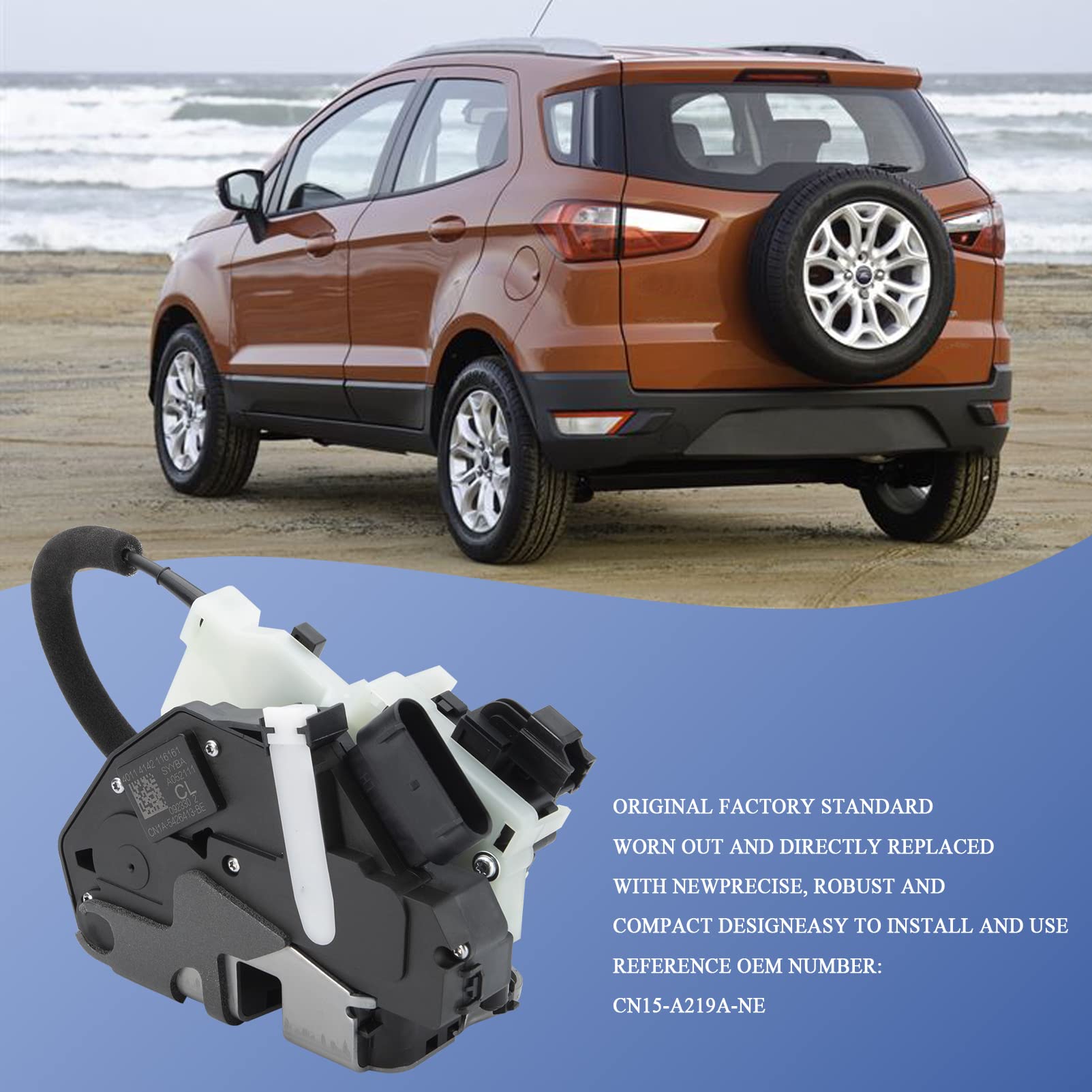 Cerradura de Portón Trasero CN15-A219A-NE Pestillo de Tapa de Maletero para Ecosport 2013-2017