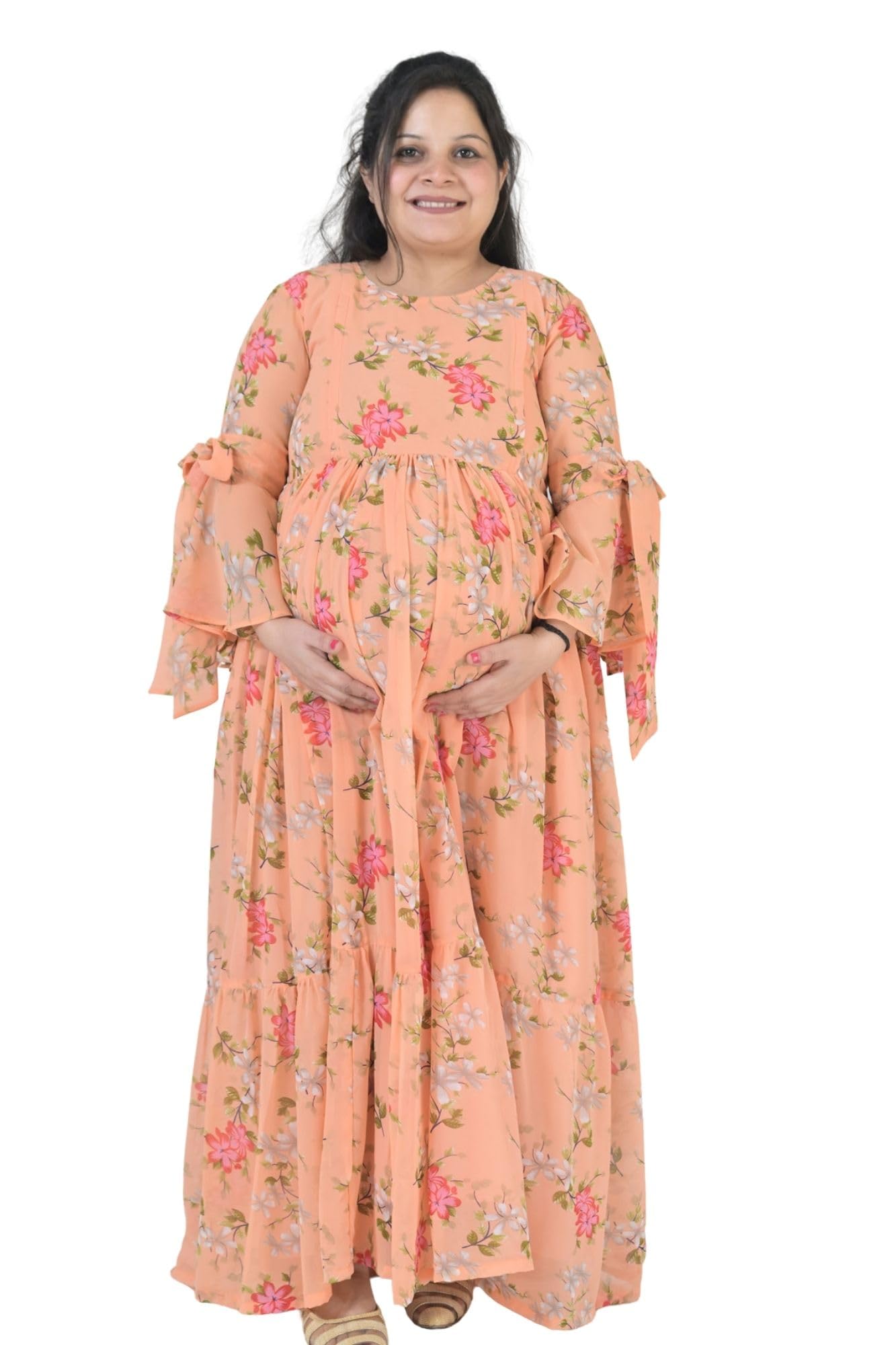 Cheery Blossom Maternity & Nursing Layer Dress for Women-image-42
