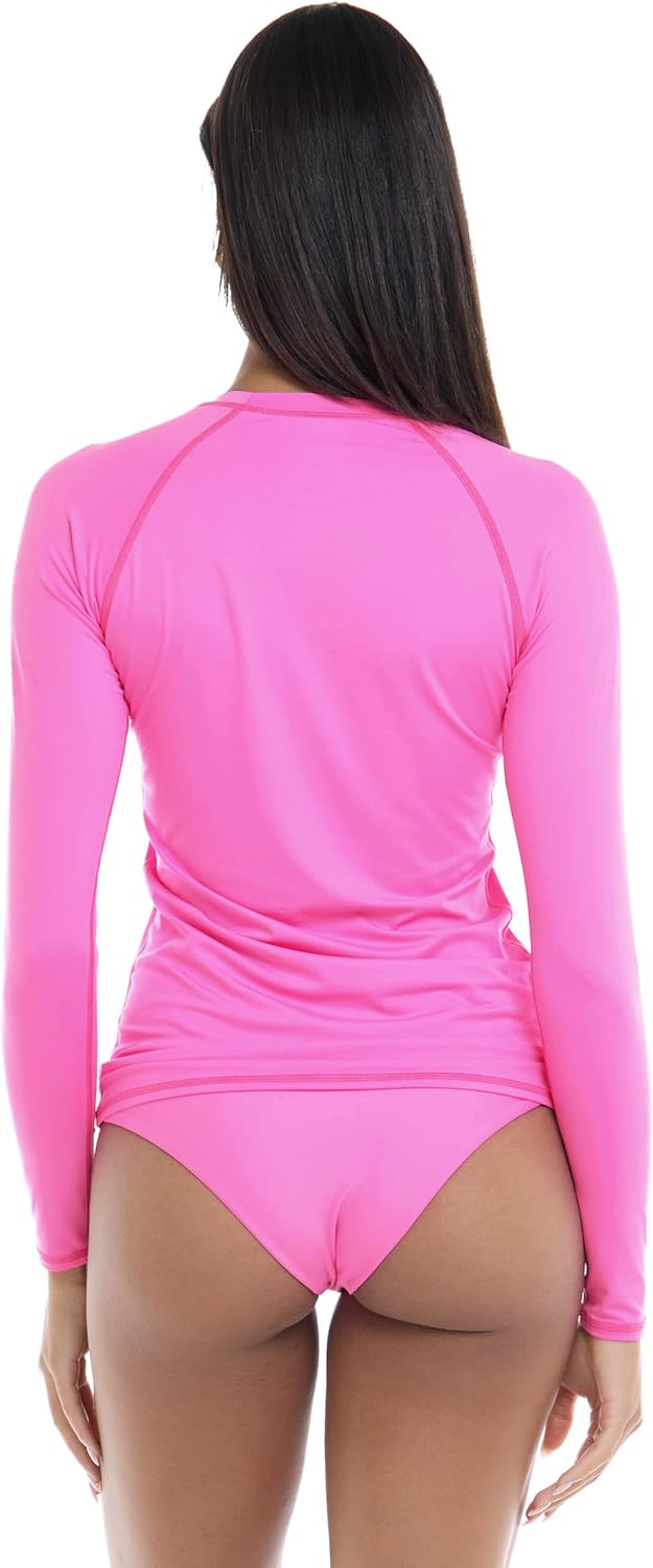 Body Glove Women's Smoothies Sleek Solid Long Sleeve Rashguard with UPF 50