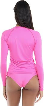 Body Glove Women's Smoothies Sleek Solid Long Sleeve Rashguard with UPF 50