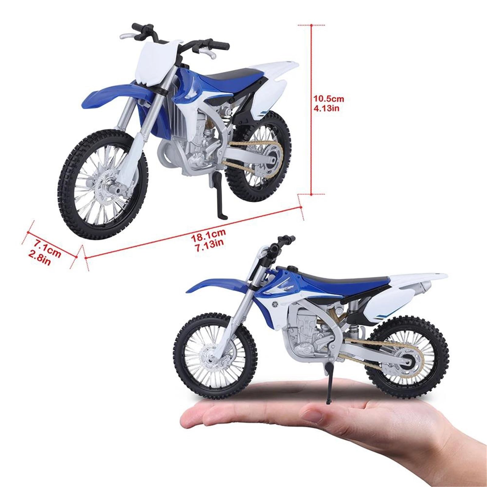 Modelo a Escala de Moto Juguete De Colección 1/12 para Yamaha YZ450F Regalo Cumpleaños Modelo Motocicleta Aleación Fundida A Presión