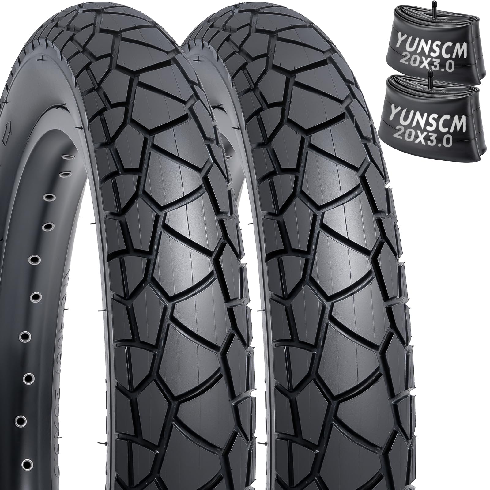 Amazon | YunSCM 2本セット,20 3.0 タイヤ,20x3.0 76-406 自転車タイヤ 