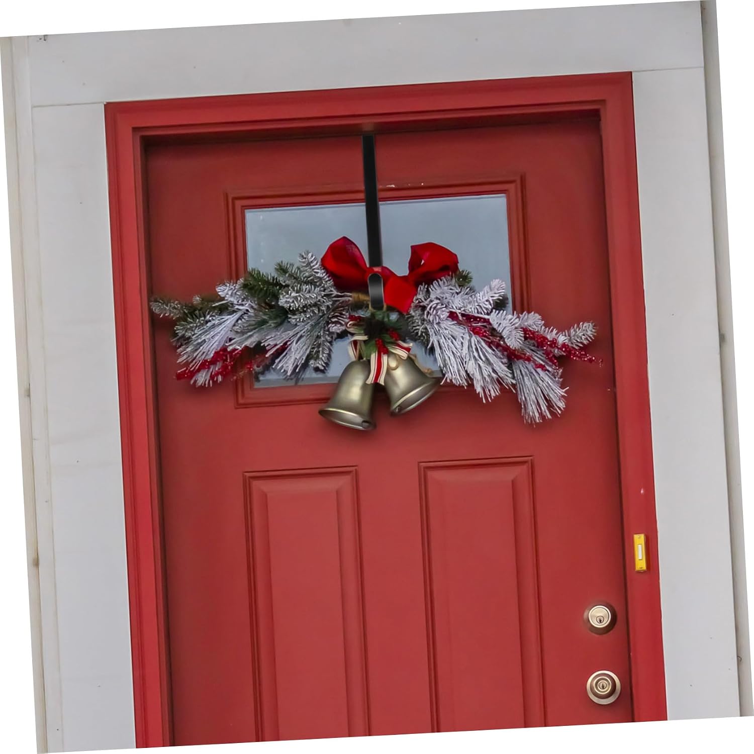 SOLUSTRE Double Sided Wreath Hanger for Christmas Hook for Front Install Garland Hook Non Scratch Design for Holiday Decor