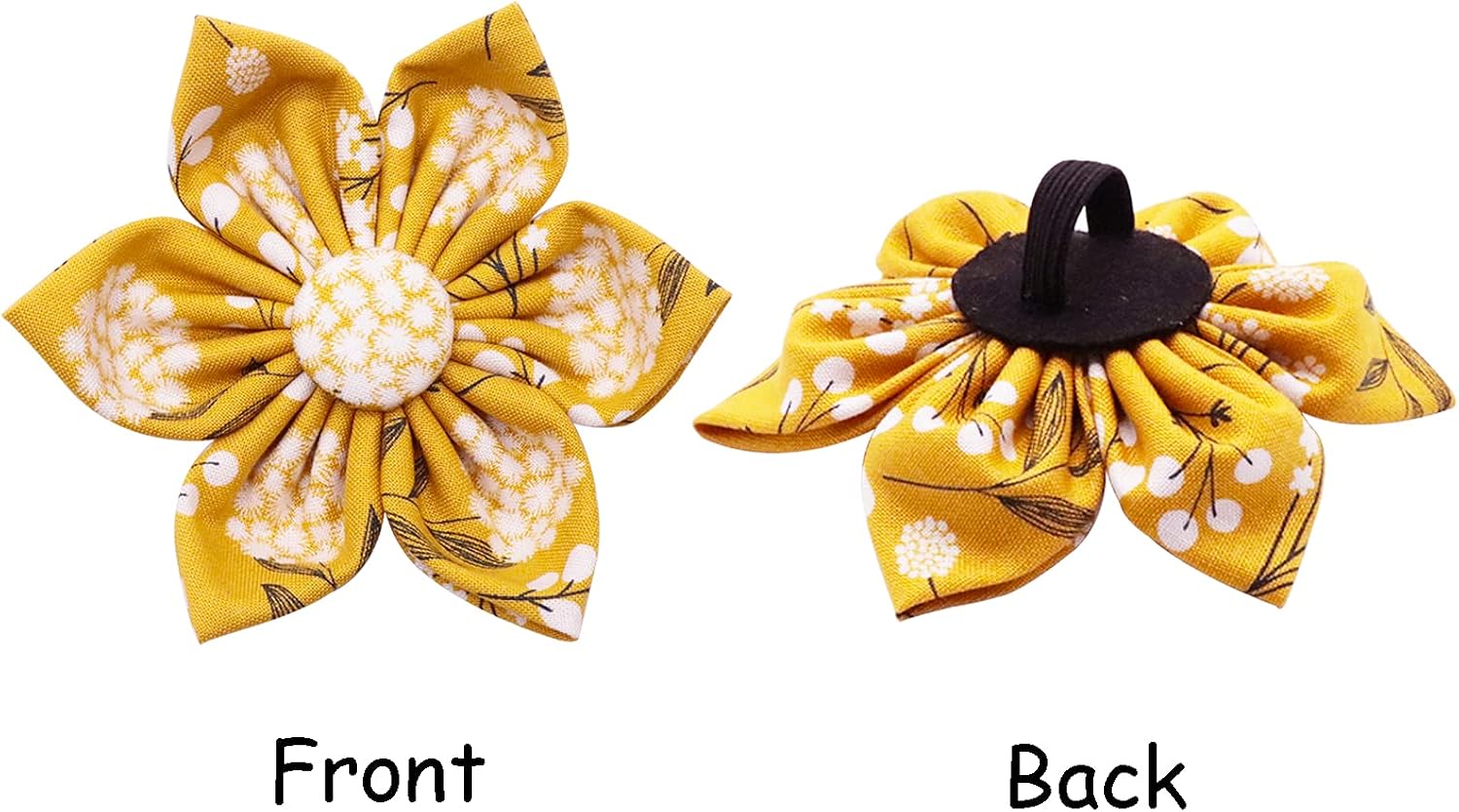 Lionet Paws Dog Collar with Flower, Soft and Comfortable, Adjustable Collar for Puppies and Cats Girl, Neck 8-12 inches image 3