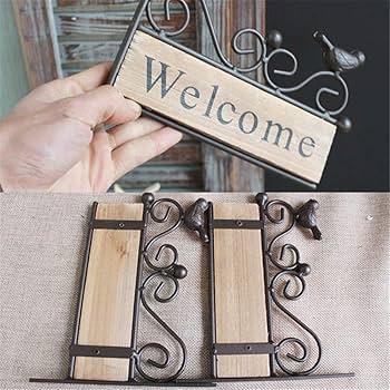 ウェルカム ドアプレート & ウォールフック (キーフック)  オーダー受付！ Amazon | tonntyann ウェルカムプレート WELCOME 看板 ドア