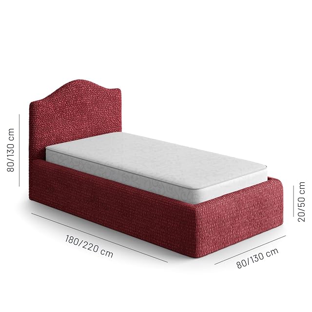 Foto 3 de 8 de PAULATO Funda Cama Individual Elástica Cabecero y Base Lavable Burdeos