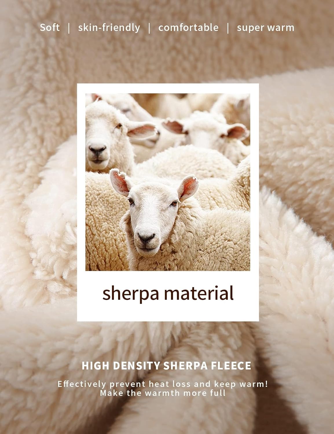 Gihuo Women's Sherpa Lined Sweatpants Winter Warm Fleece Lined Sweatpants with Pockets Fleece Jogger Pants (US, Alpha, Large, Regular, Regular, Light Grey) - Image 4