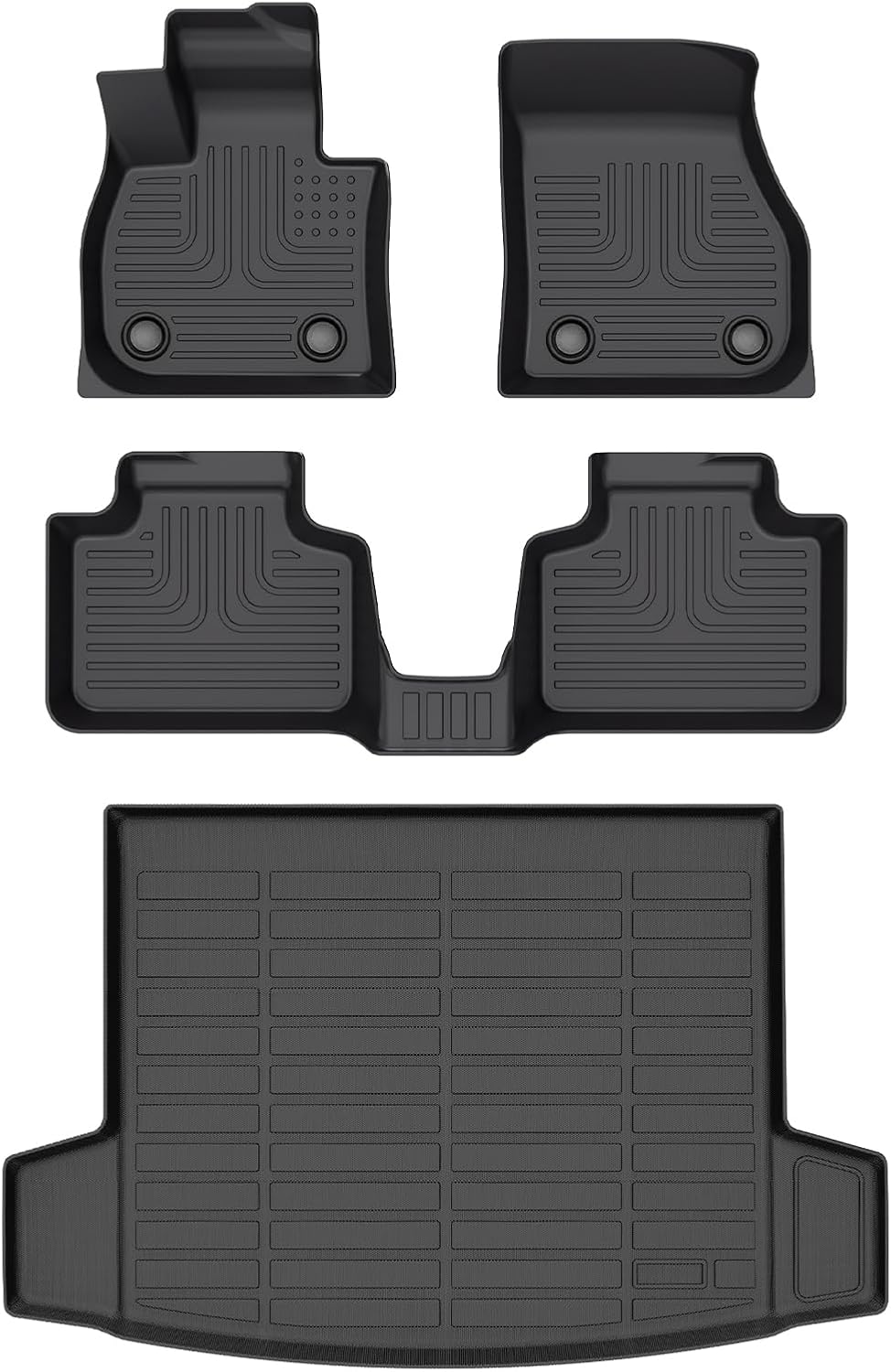 wayhigh-all weather floor mats and cargo mat set fit for 2025 mini countryman (not for countryman se and electric) tpe car mats waterproof anti-slip rubber floor liners countryman accessories 52)for mini countryman 2025 | floor mats & cargo liner & backre