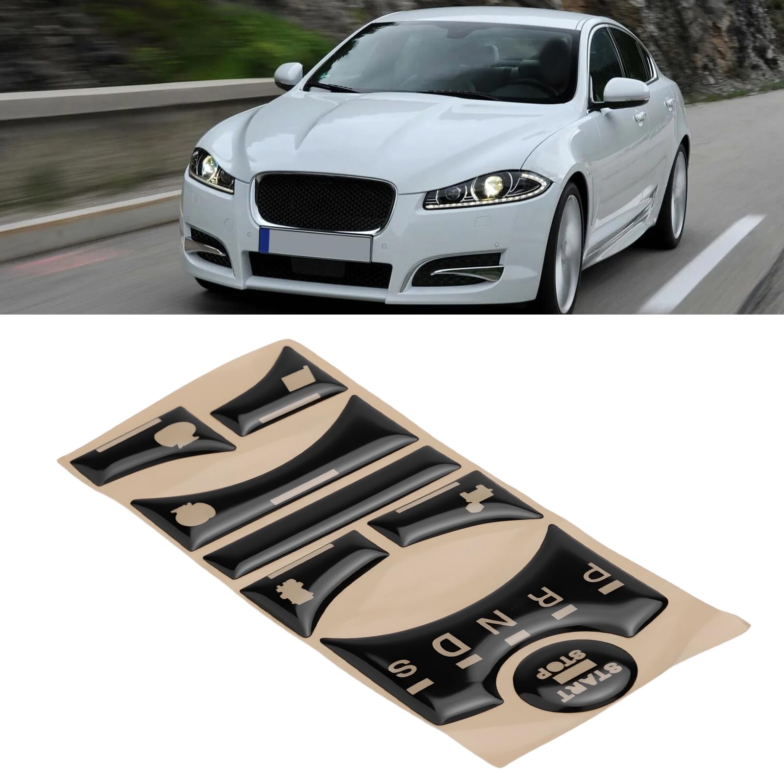 Pegatinas para Botones de Consola de Coche Compatible con Jaguar XF 2012-2015