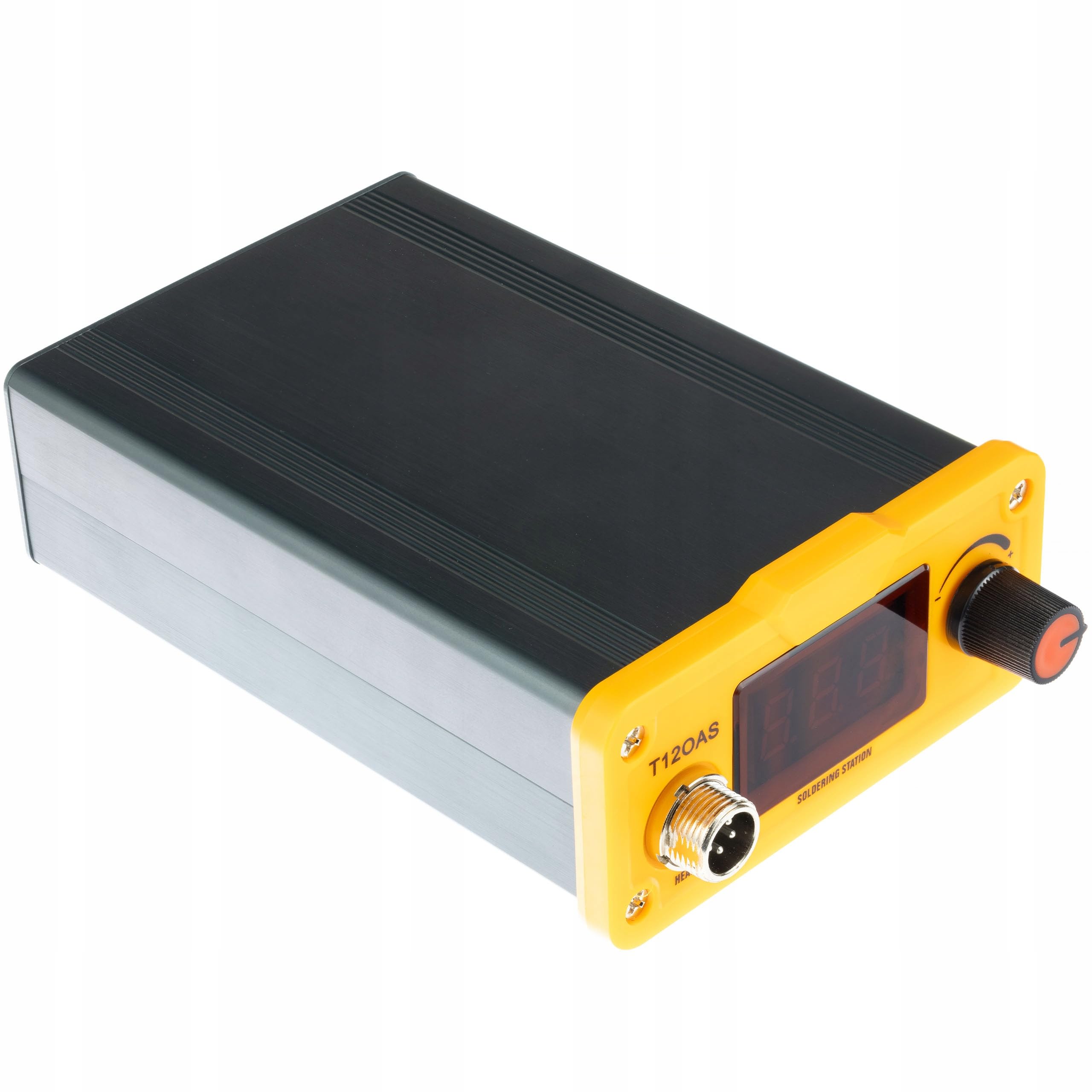 Estación de soldadura T12 Orange Akbash Standard – Soldador con pantalla LCD de 75 W, modo de suspensión, temperatura 200 – 450 °C, calentamiento rápido, juego de 14 piezas con organizador para