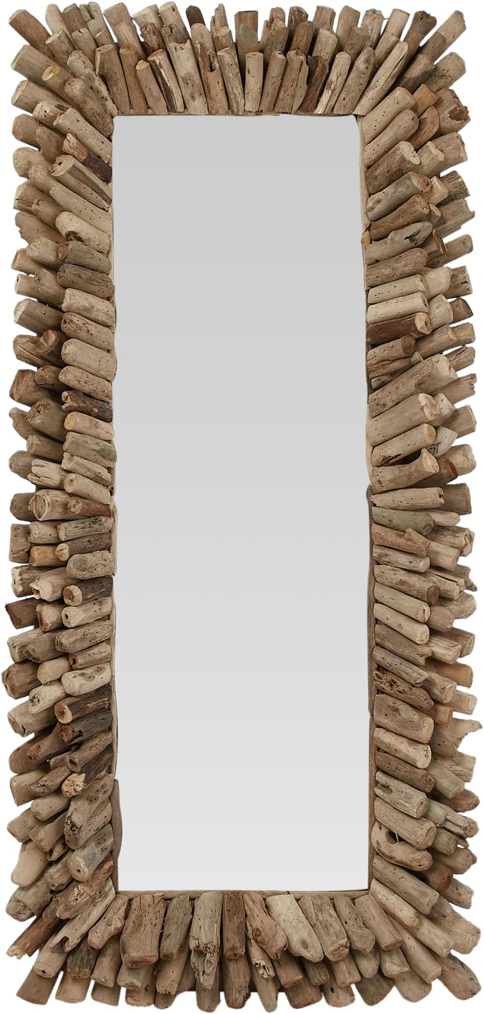 Creative Co-Op Large Rectangle Driftwood Framed Mirror