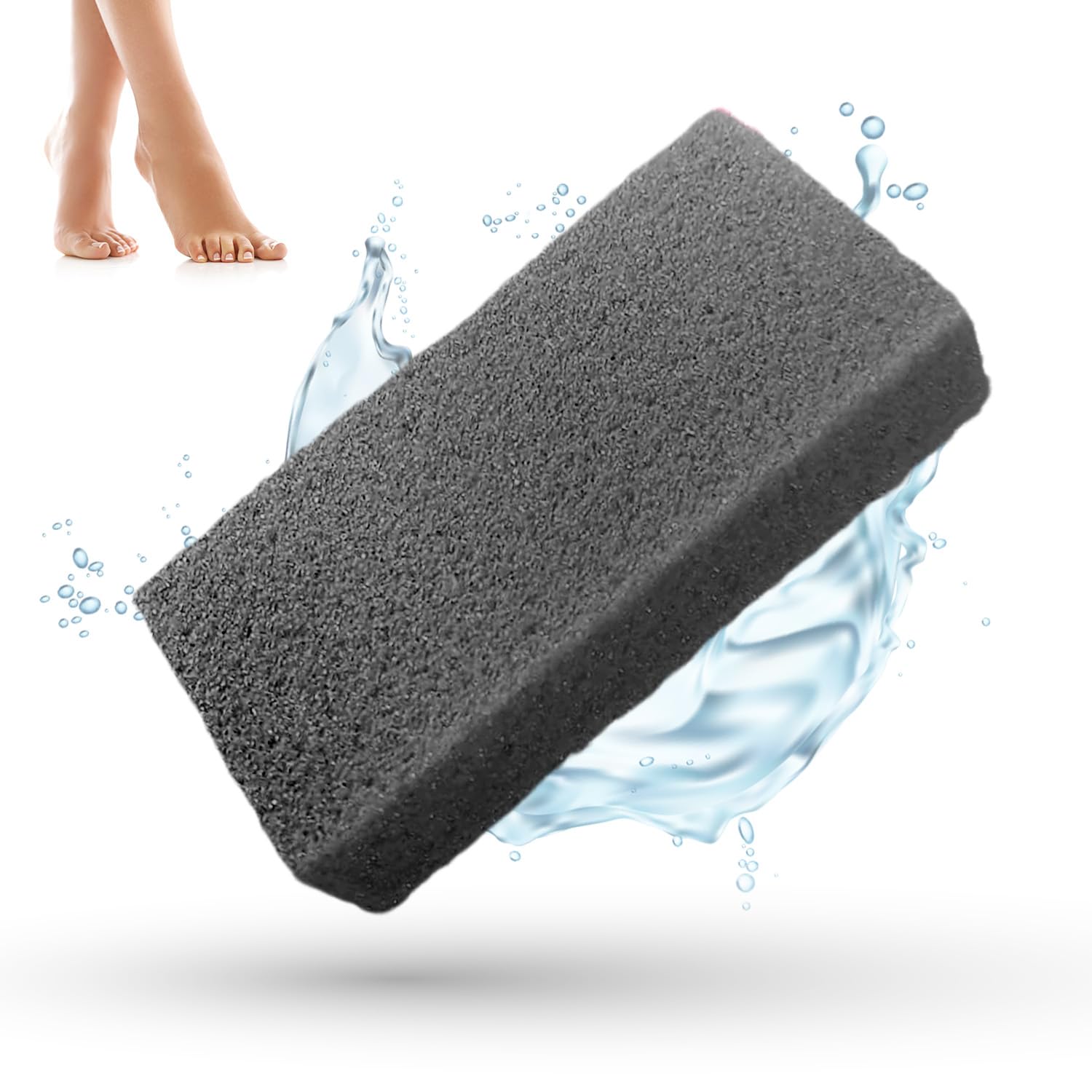 LaRosa PUMICE SPA Spugna Pomice Intera – Nera con Texture Morbida