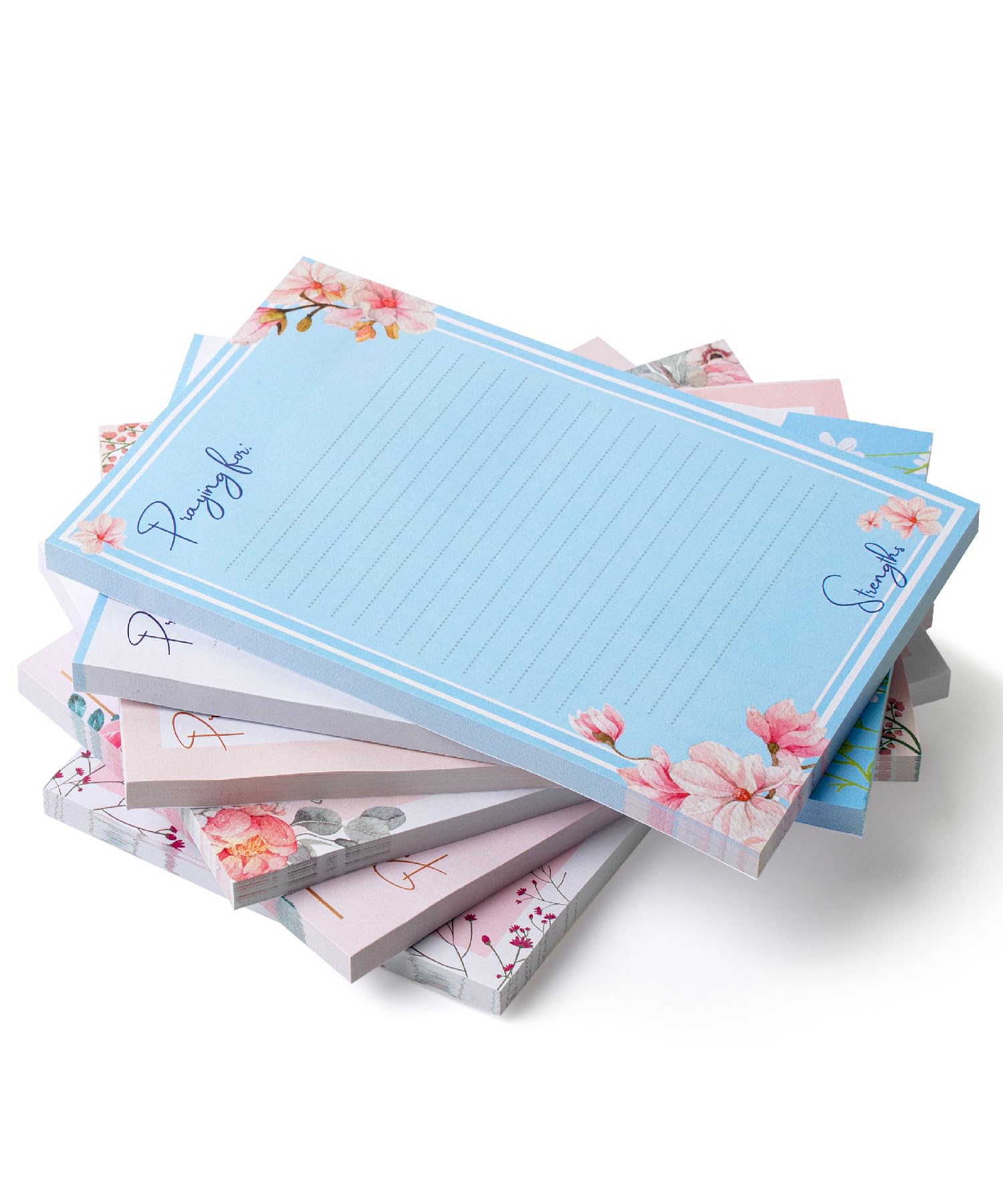 Mr. Pen- Lined Sticky Notes 4x6, 6 Pads, Floral & Colorful, Bulk Sticky Notes