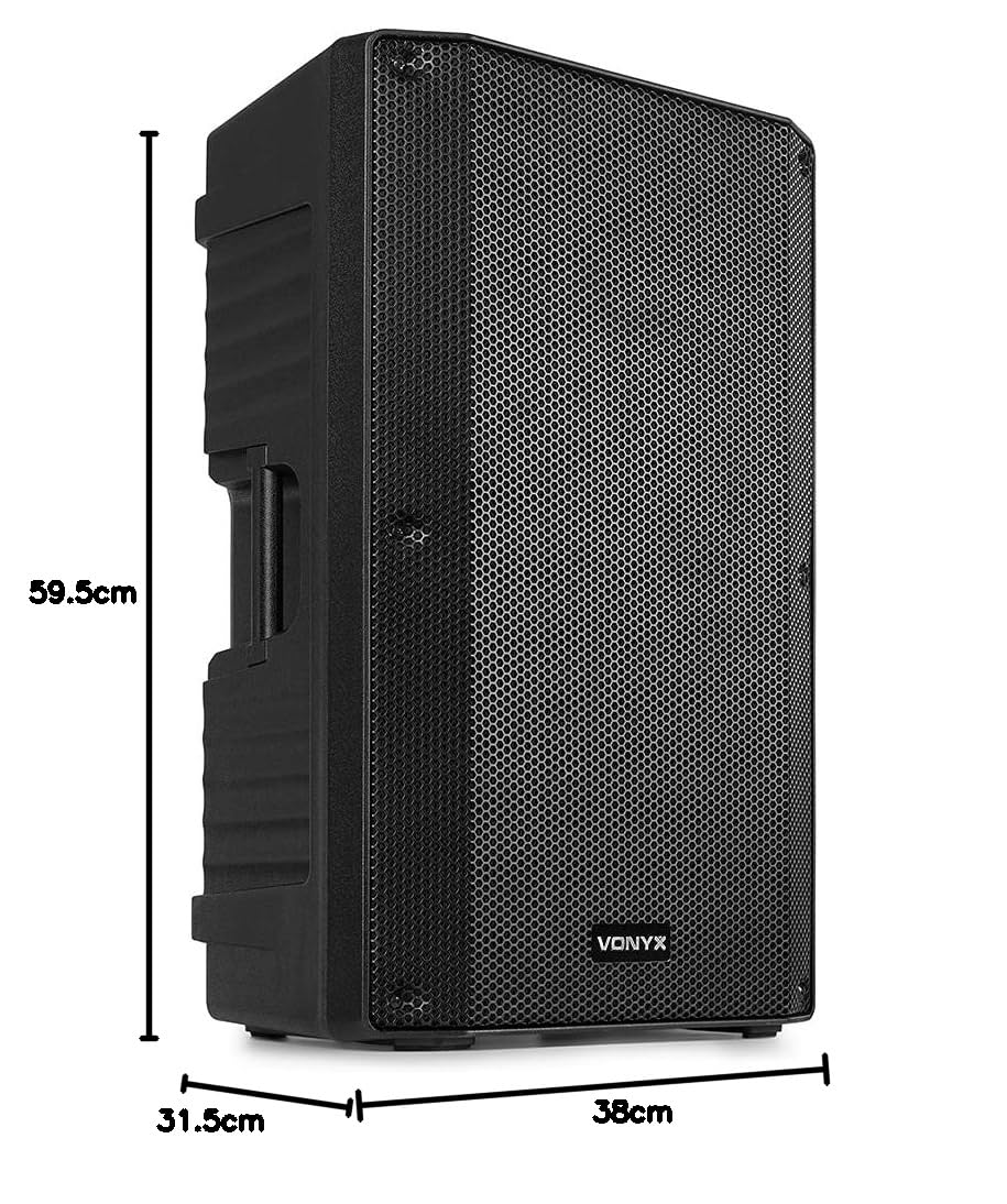 VONYX VSA12P Enceinte Passive 12 - Puissance Max 800 Watts, Caisse Solide en ABS, Montage sur Pied ou au Sol, Idéal pour Utilisation Mobile pour des Concerts et Performances Live