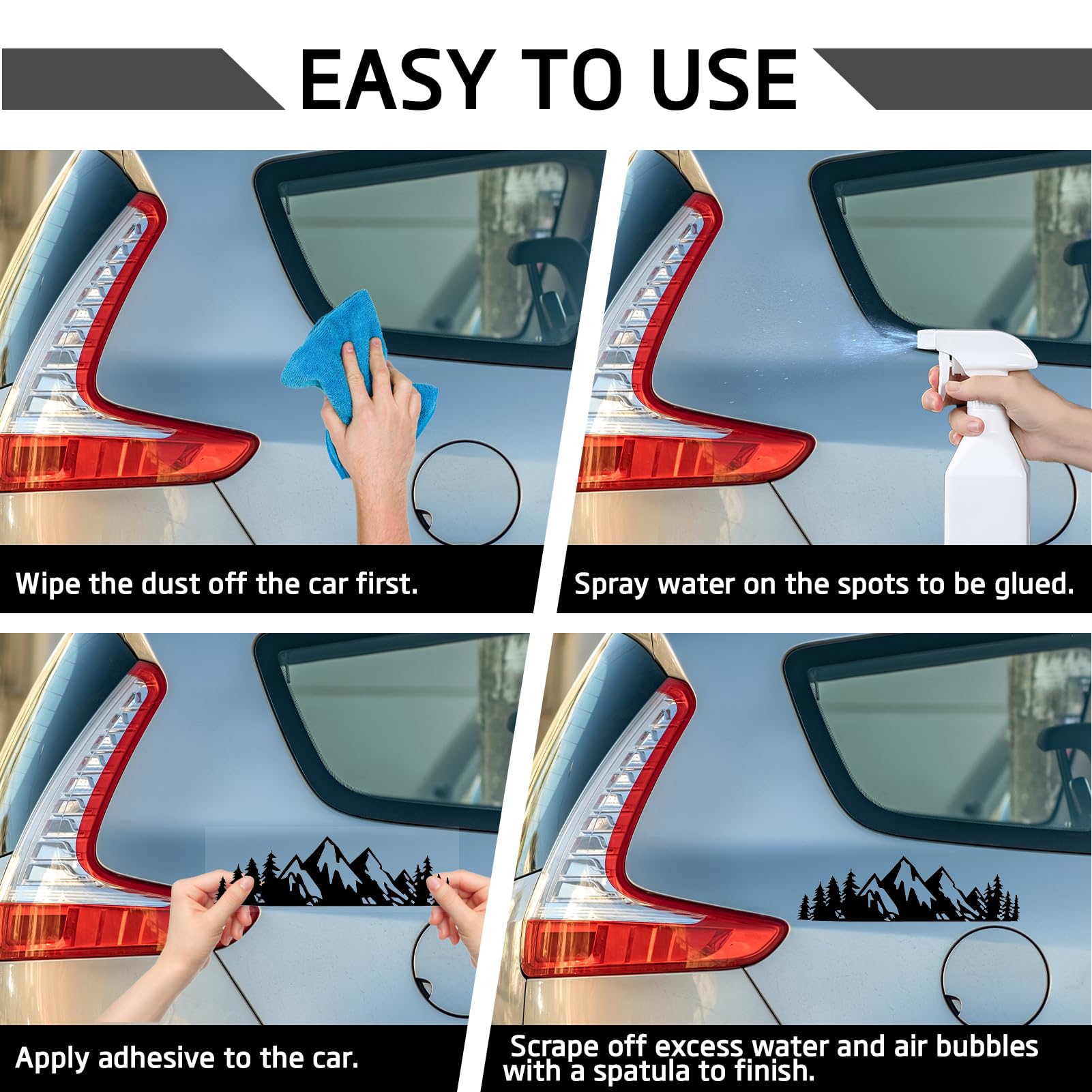 Adesivi Decorativi Montagne Per Auto - Set 10 Pezzi Universali Per Auto, Camper E Roulotte - Foto 6