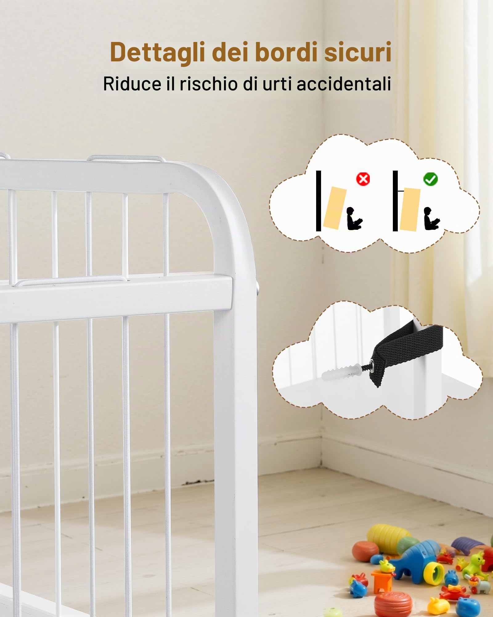 VEVOR Organizer per Giocattoli Peluche, Libreria per Bambini a 2 Livelli, Mobiletto Portaoggetti con Baule per Giochi in Tessuto, per Camere da Letto, Sale Giochi, Asili Nido, Scuole Materne, Bianco