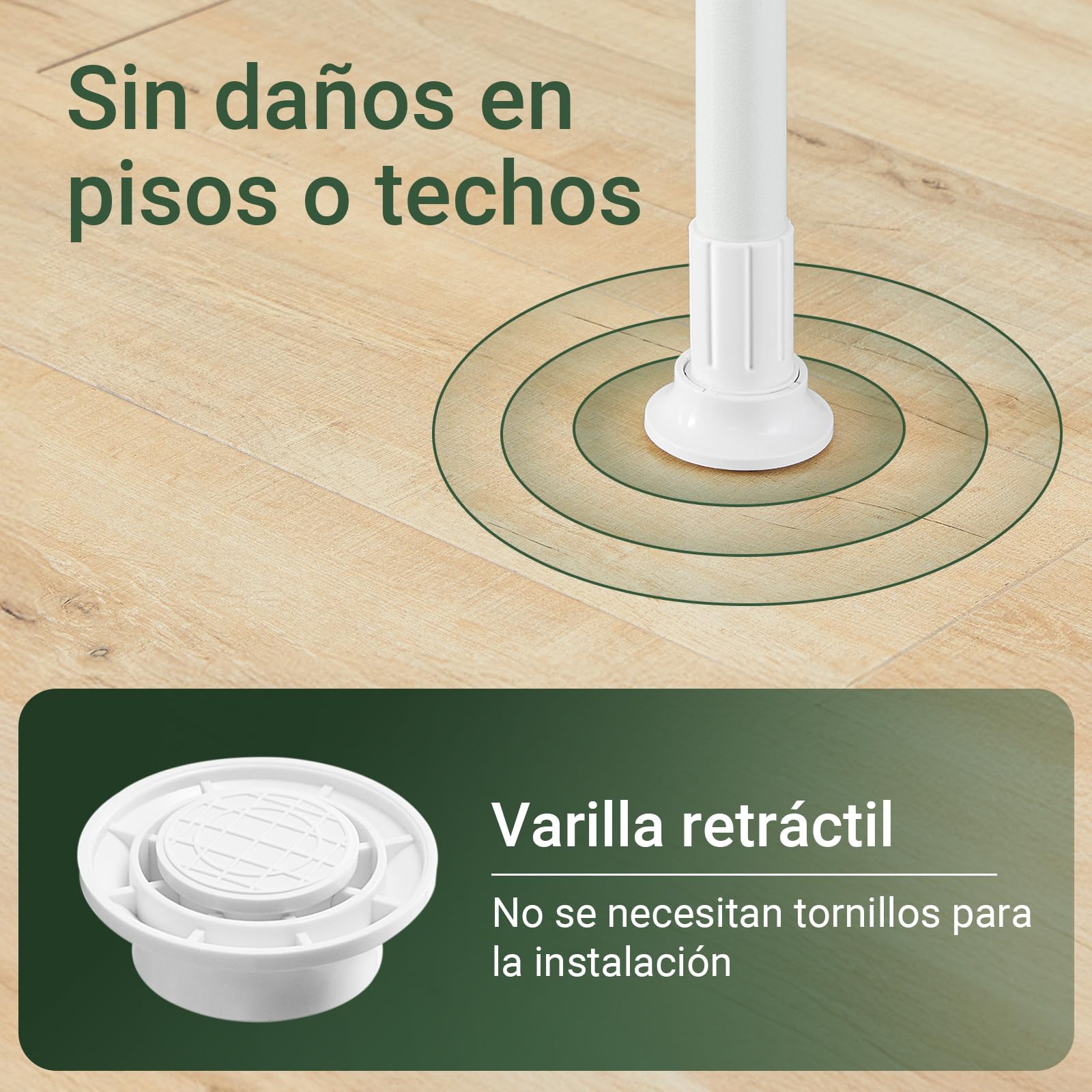SoBuy Barra Telescópica Perchero Burro Ropa Resistente, Armario Abierto Ajustable con Barras y Estantes para Dormitorio y Vestidor, Blanco KLS04-II-W