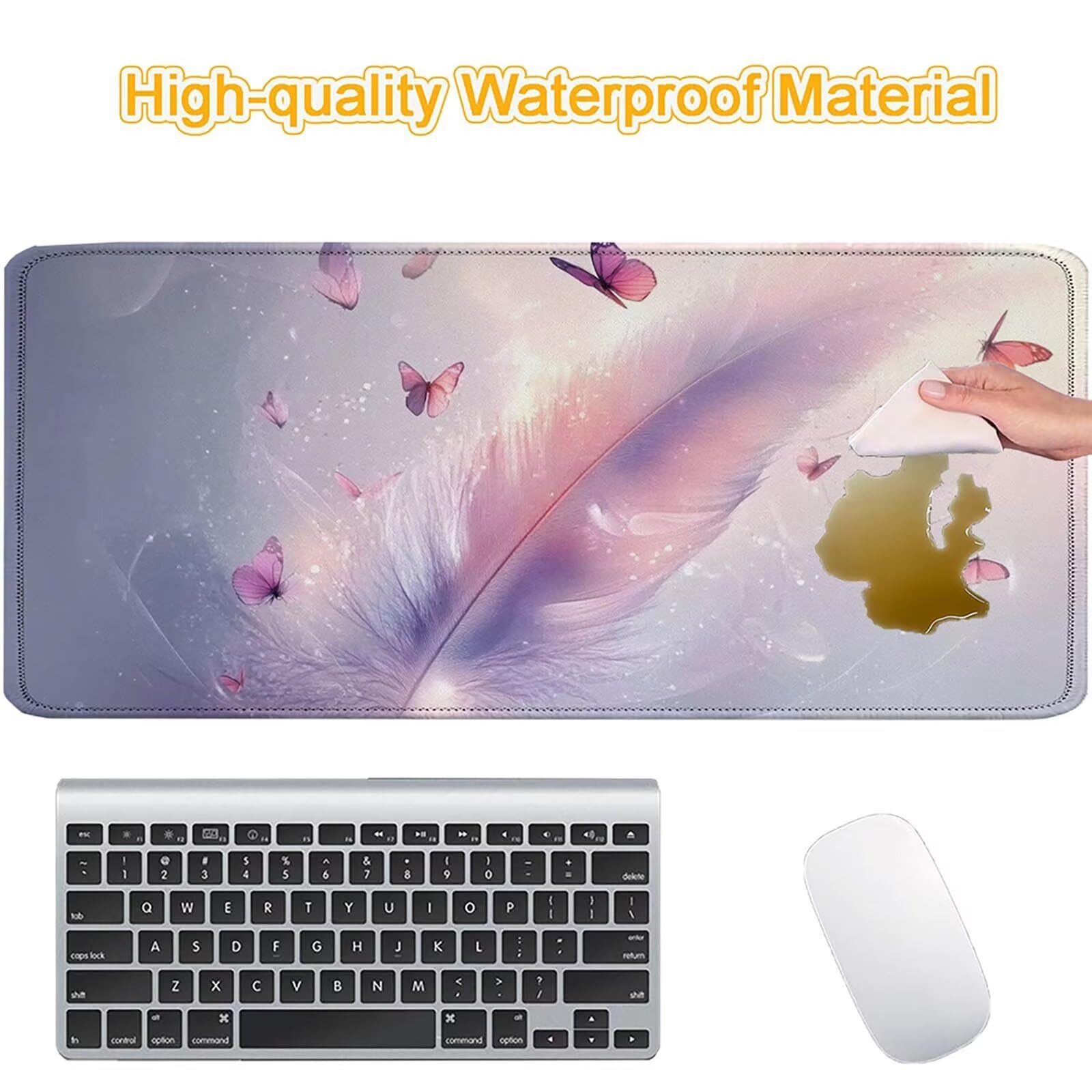 Tappetino Mouse 900x450mm | Superficie Ultra-Liscia, Farfalla 0-z344
