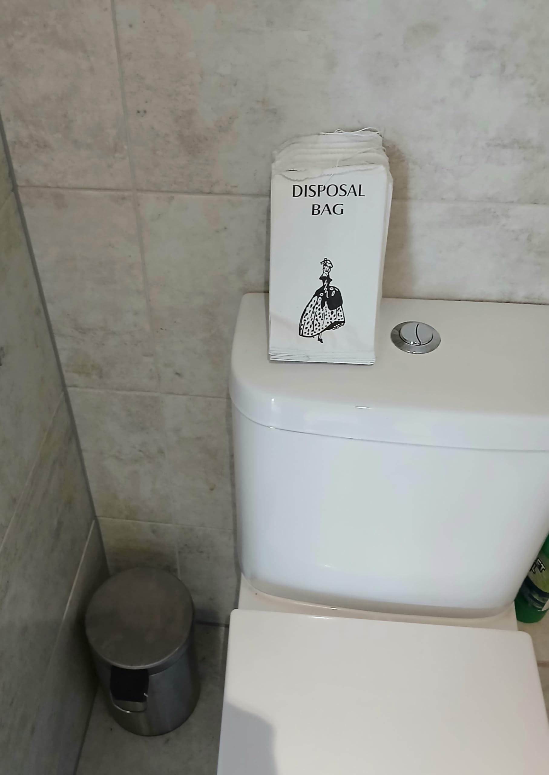 Sacs hygiéniques en papier - Lot de 100 | Sacs jetables écologiques pour salle de bain d'invités, hôtels et toilettes