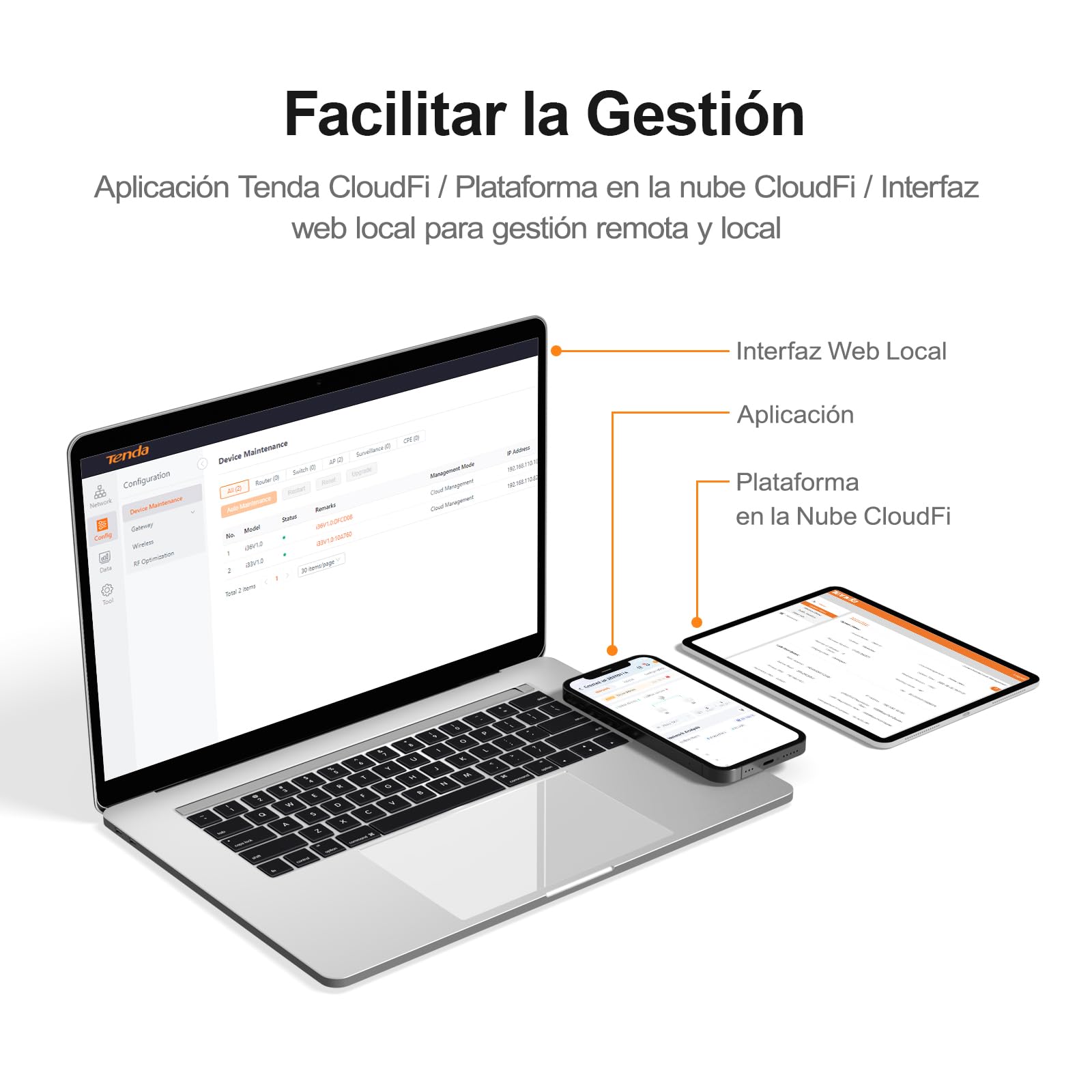 Tenda I36 BE5010 Punto de Acceso WiFi 7 con 2 Puertos (1x Puerto PoE+ 2.5G y 1x Puerto Gigabit, Seguridad WPA3, Múltiples SSID, Gestión a través de App/Nube o Local, Incluye Fuente de alimentación)