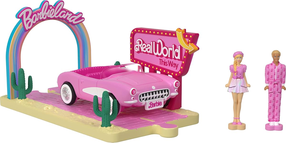 ​Barbie Mini Barbie Land The Movie Vehicle Collection, Includes 2 1.5-inch Dolls & Vehicles Inspired by The Film