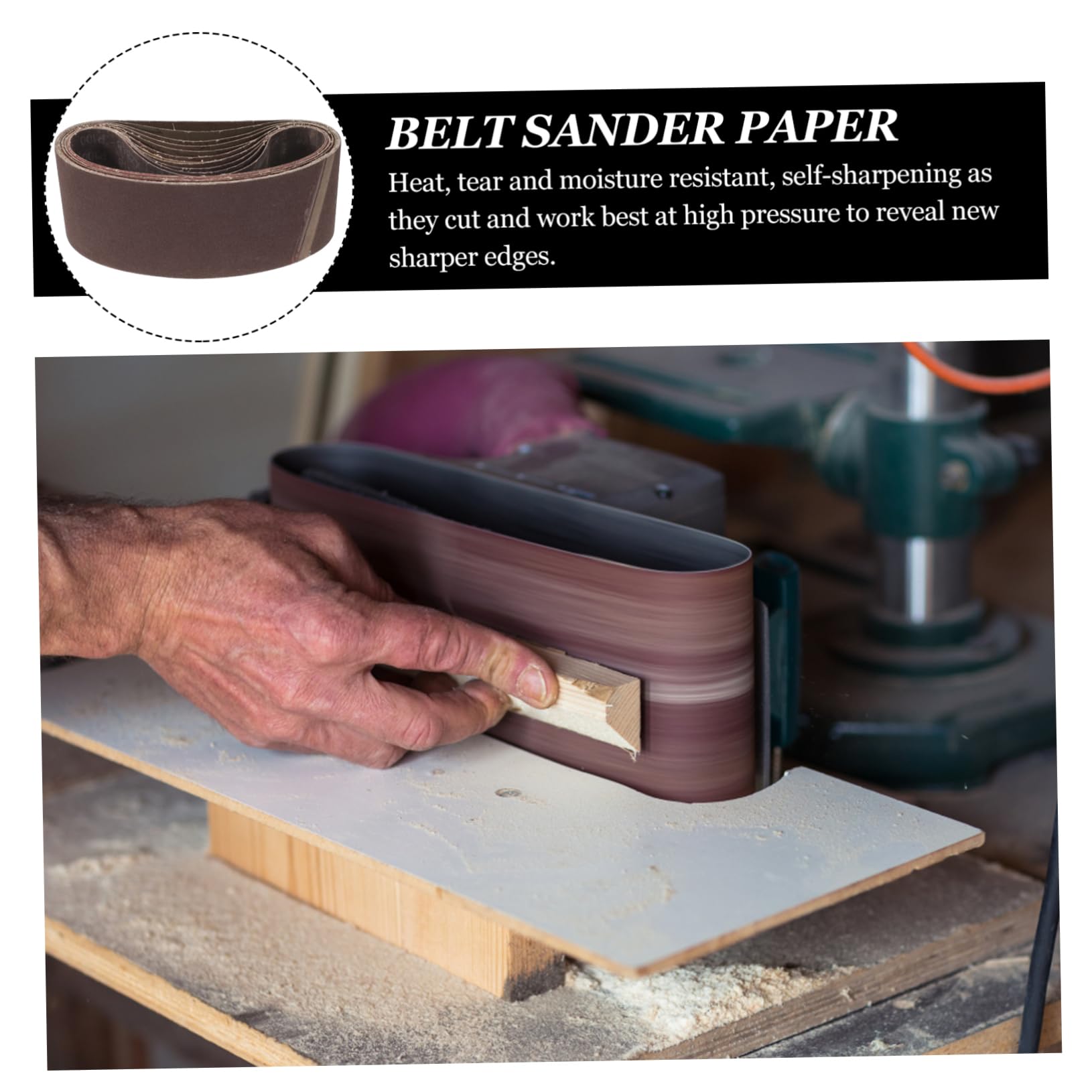 Bandes Abrasives Assorties pour Ponceuse à Bande, 1 Set 40 60 80 100 120