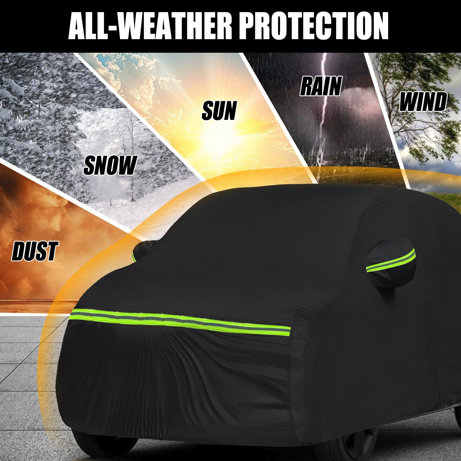 Funda Coche Exterior Compatible con Ligier JS50 JS60 2012-2025, Cubierta para Coche Impermeable, Coberturas Completas con Tira Reflectante