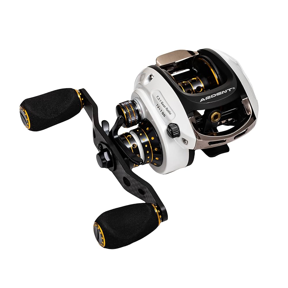 ベイトリール ゴールド/ブラック 収納袋付き ベイトリール ブラック/ゴールド ベイトリール ゴールド