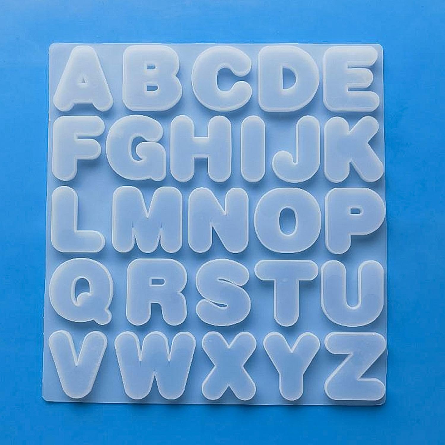 Silicone Alphabet A to Z Resin Mould for DIY Keychains JSM20 | 26 Letters A-Z, Easy Demoulding, Reusable Mould, 21.3 x 22.7 cm, Epoxy & UV Resin-image-21