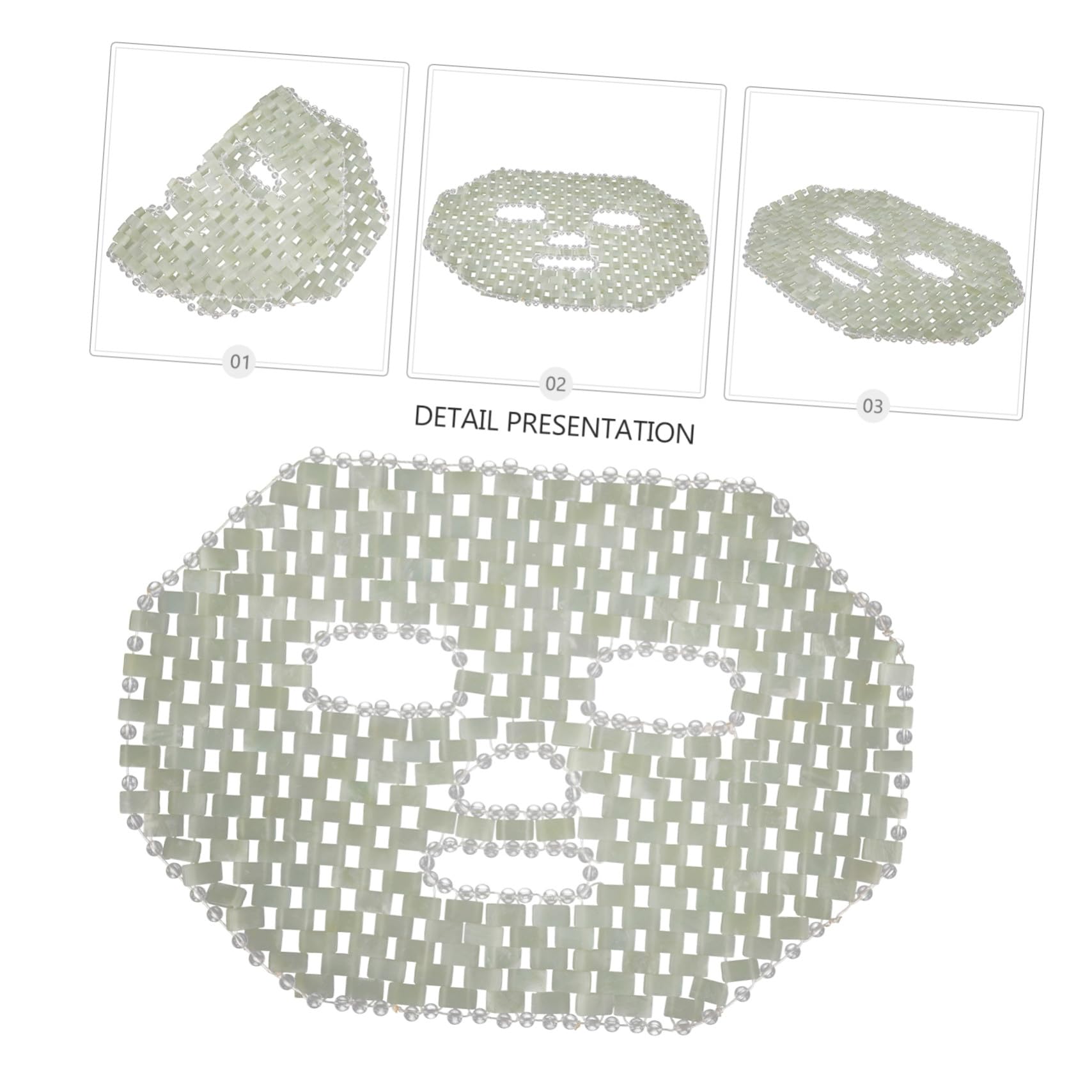 Healvian Gesichtsmaske aus Natürlichem Jadestein mit Individueller Passform zur Reduzierung von Gesichtsschwellungen Beruhigende Maske für Hause und Hautpflege