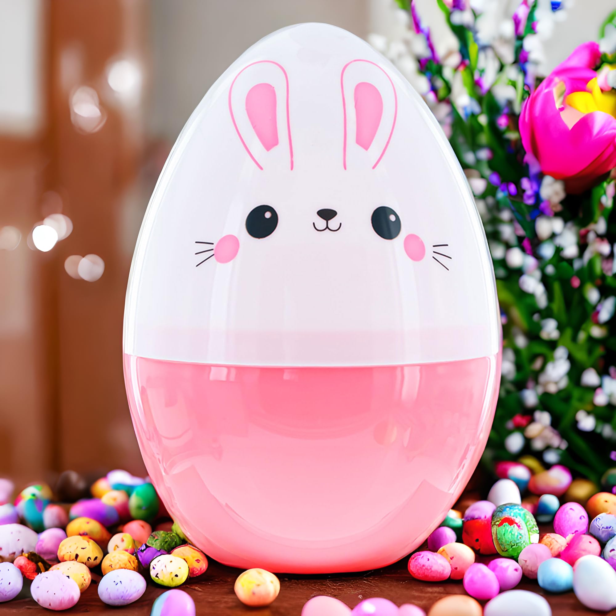 Amazon.com: Large Bunny Giant Jumbo Size White and Pink Plastic