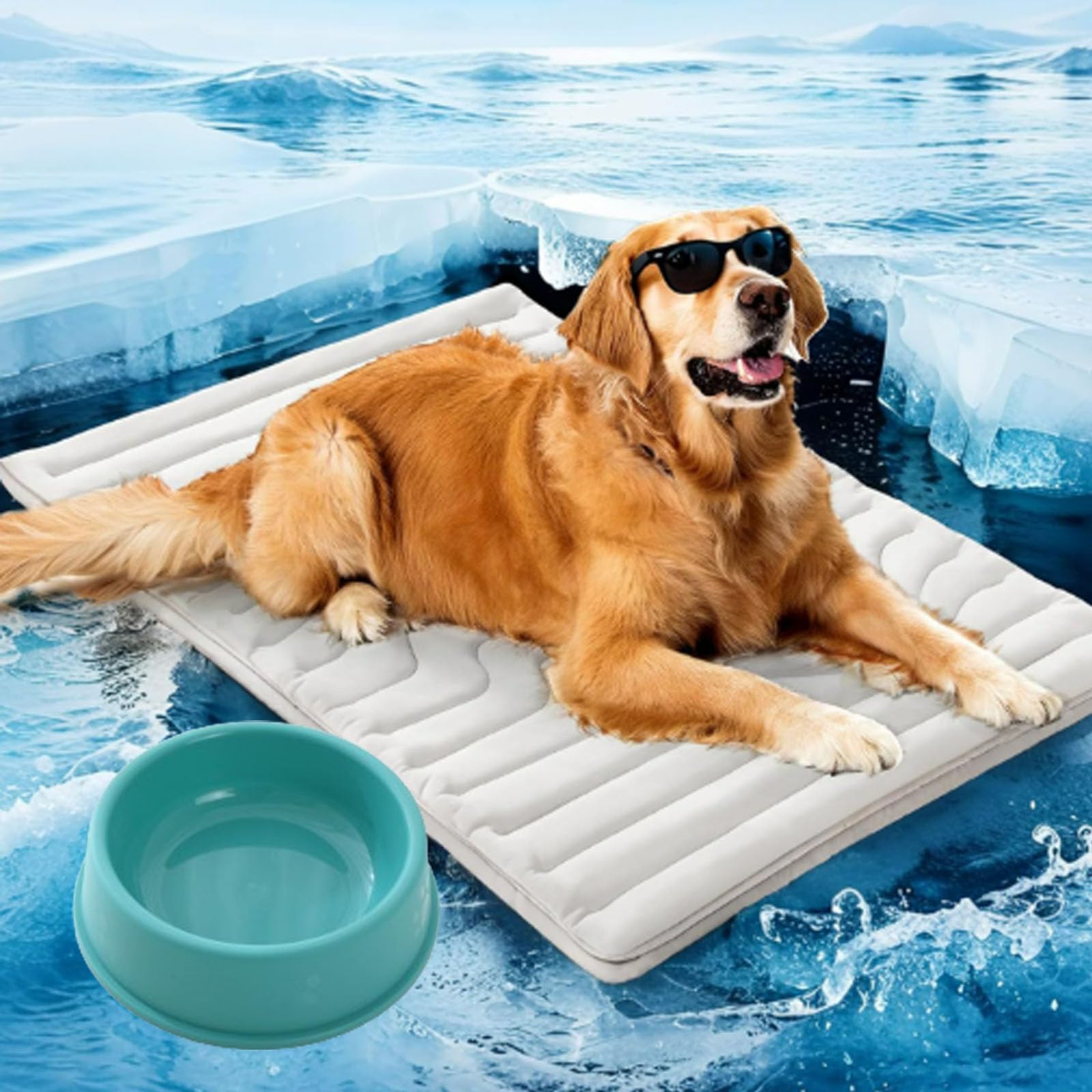 Pfoten Kühlmatte, Pfotenchill - Die Innovative Kühlmatte Für Hunde, Pfotenfrost Kühldecke Für Hunde, Aus Kühlgewebe Wendbar, Selbstkühlend Kühlbett Für Zu Hause, Reise (XL(150 x 101 cm))