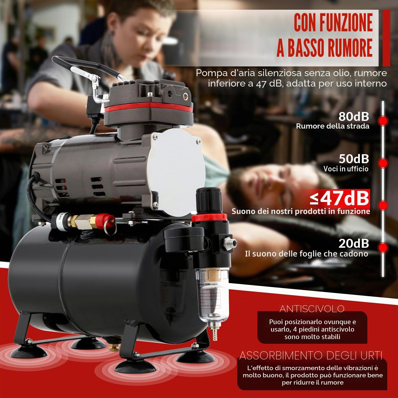 Kit aerografo set compressore con compressore, Professionale Compressore Aerografo aerografo accessori,Il Trucco e L'artigianato, Il Design Delle Unghie