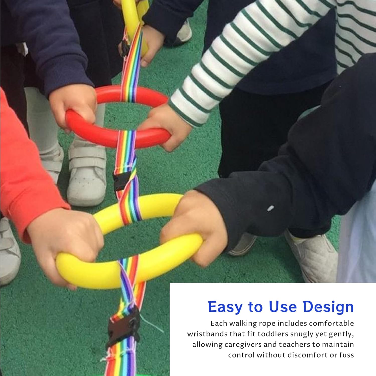 15Pcs Walking Rope for Preschool, Anti-Lost Kids Leash with Plastic Ring for Kindergarten, Daycare, Outdoor Activities