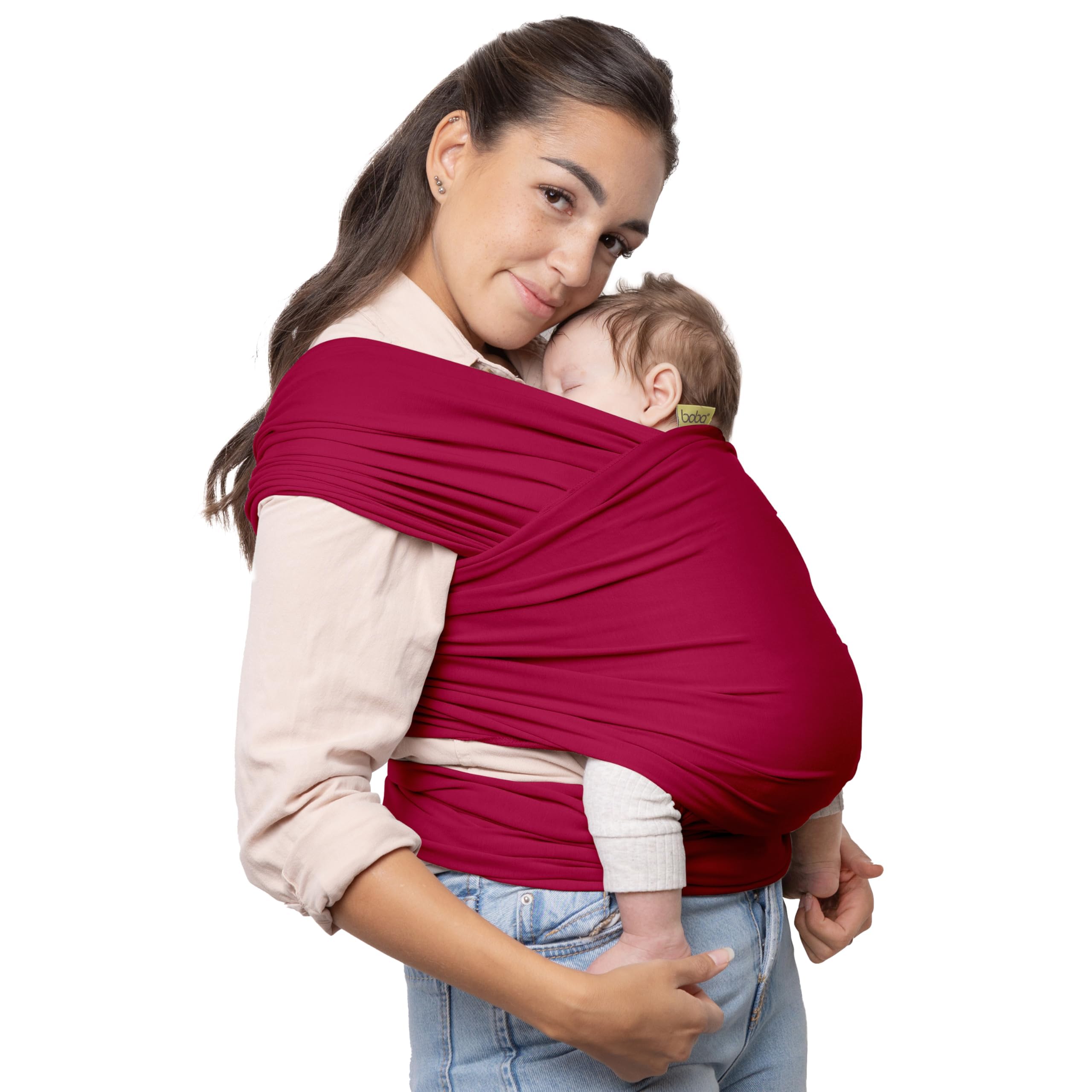 Boba Baby Sling Wrap Newborn - Original Baby Sling Carrier for Newborns and Infants up to 35lbs - Hands-Free Baby Wrap Carrier - Stretchy Baby Wrap Sling & Newborn Sling (Sangria)