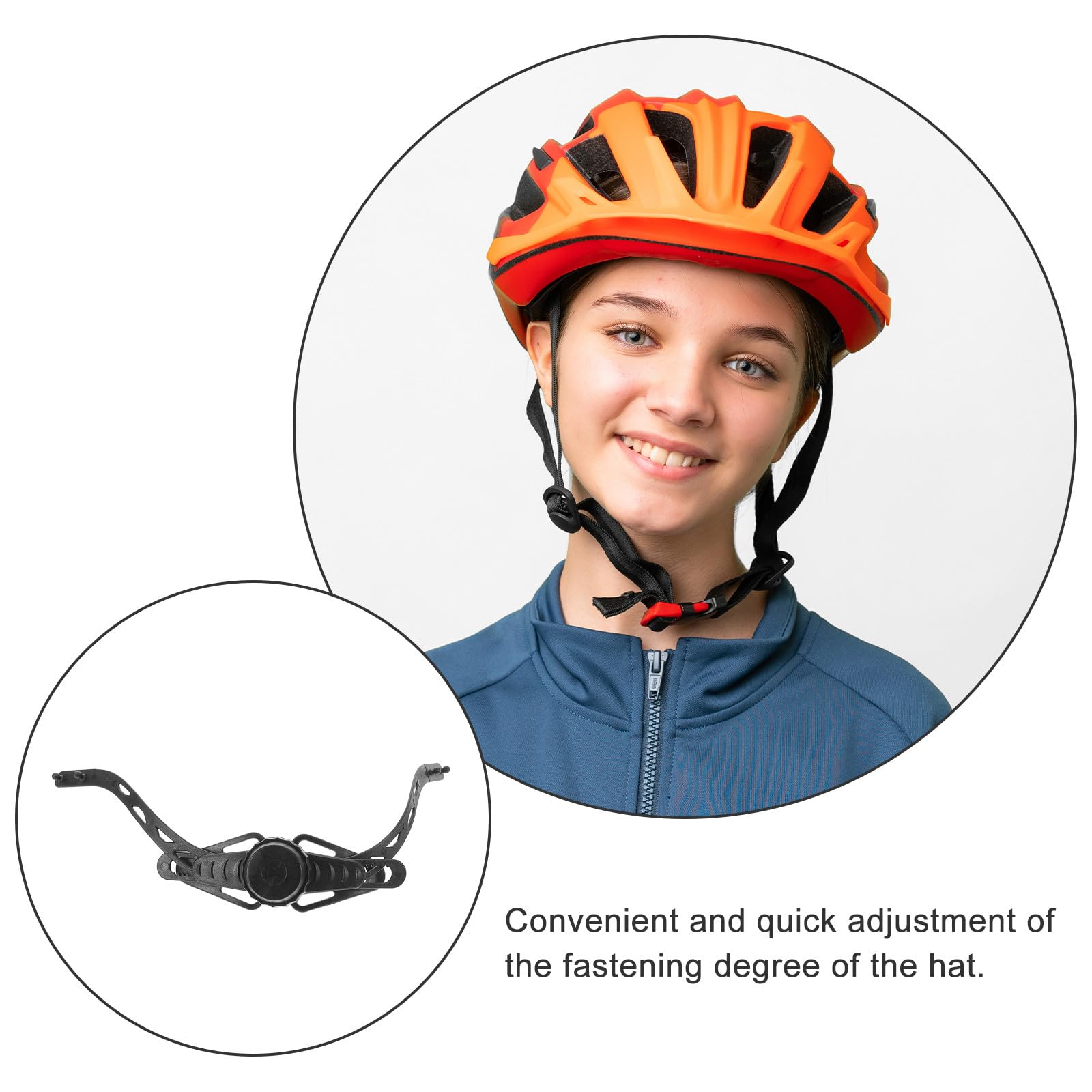 Hemobllo Kinnriemen für Helm aus Kunststoff mit Verstellbarem Drehknopf zur Kopfumfangsanpassung Vielseitiges Zubehör für Fahrradhelm und Schutzhelm 