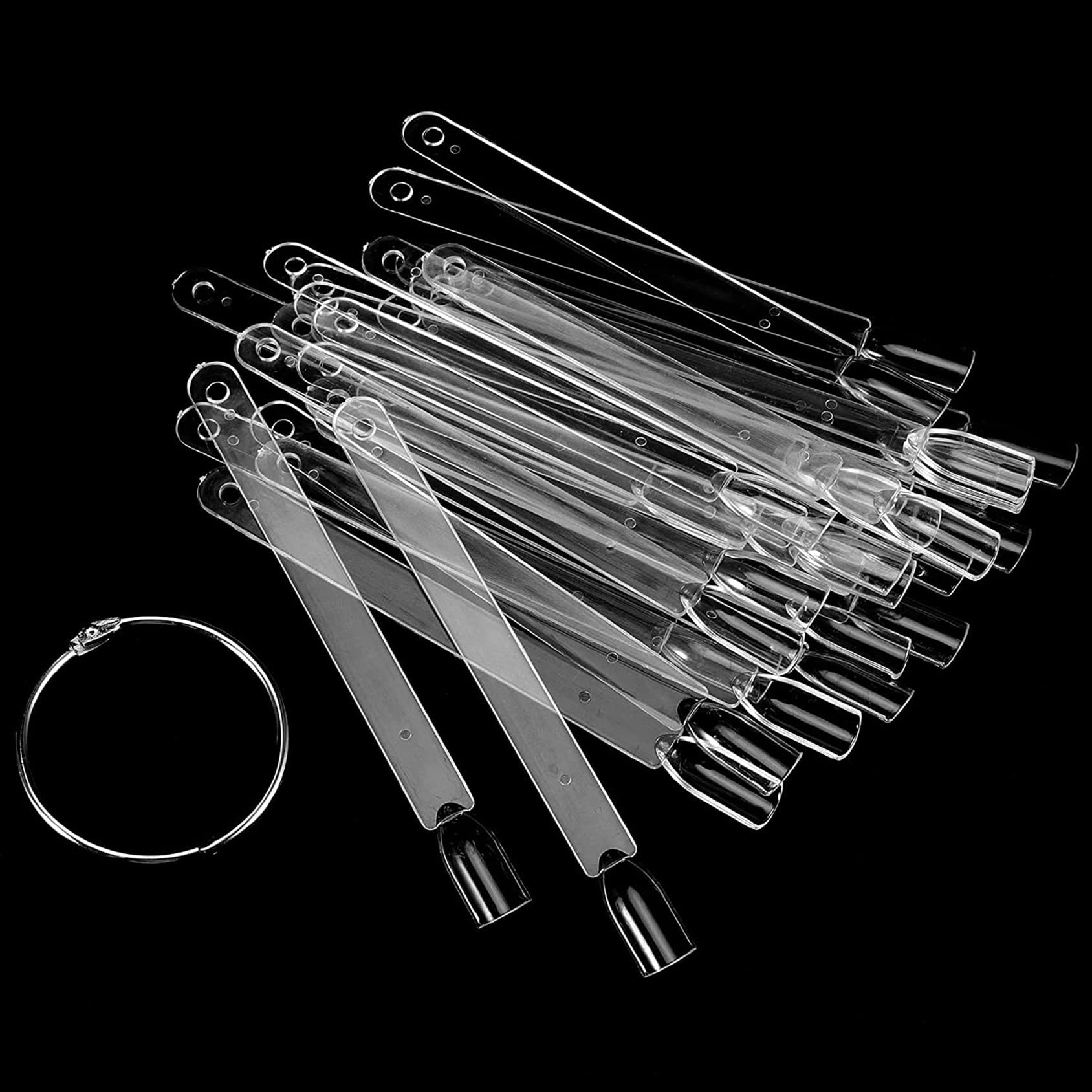 Snapklik.com : 120 Pcs Nail Sticks Display Stand Clear Fake Nail ...