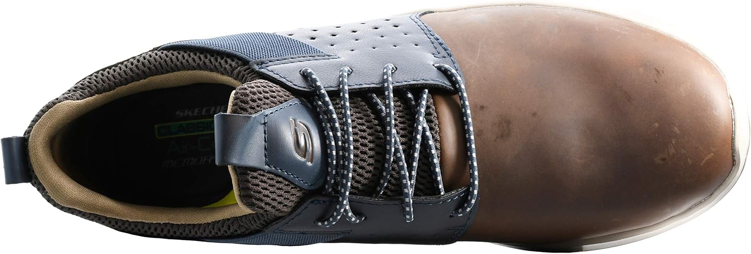 Skechers Men's Delson-Axton Sneaker 6 Dark Brown